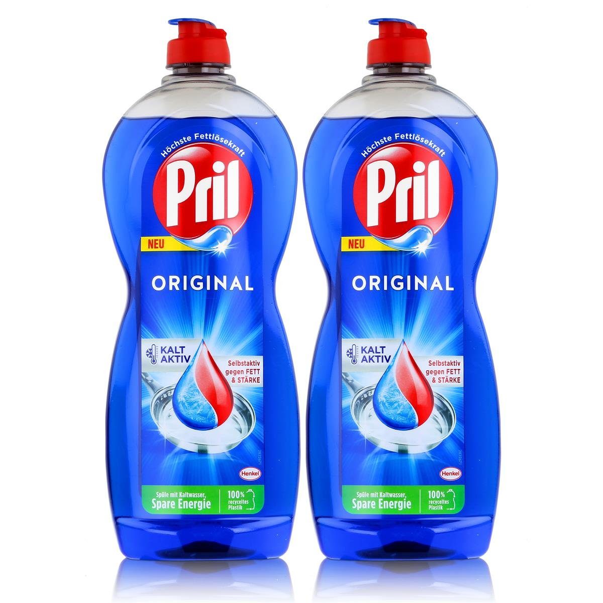 (2er Pack) Geschirrspülmittel Pril Fettlösekraft 675ml Spülmittel - Original PRIL Hohe