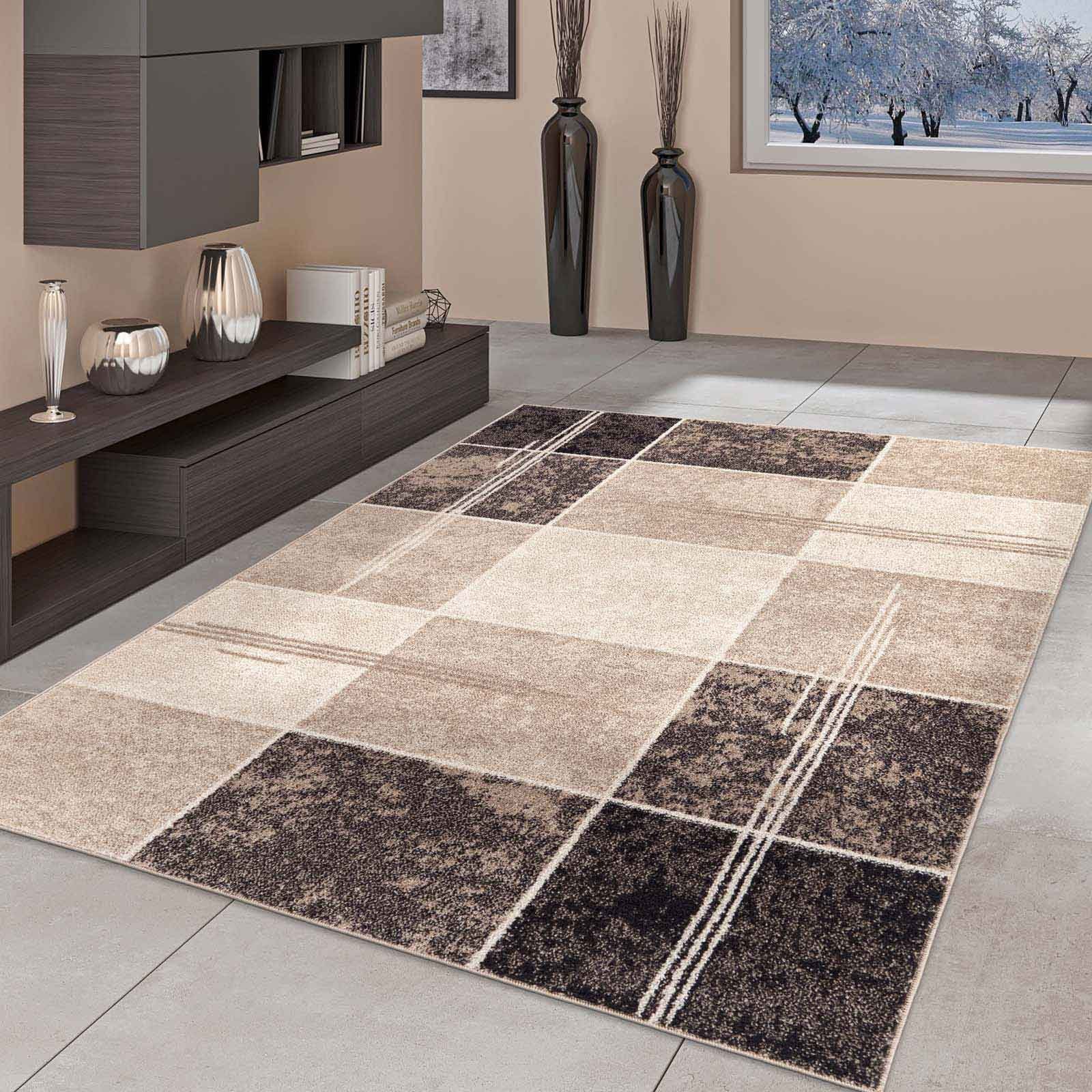 TaraCarpet Teppich Moderner Teppich Aragon 57 kariert modern, rechteckig, H günstig online kaufen
