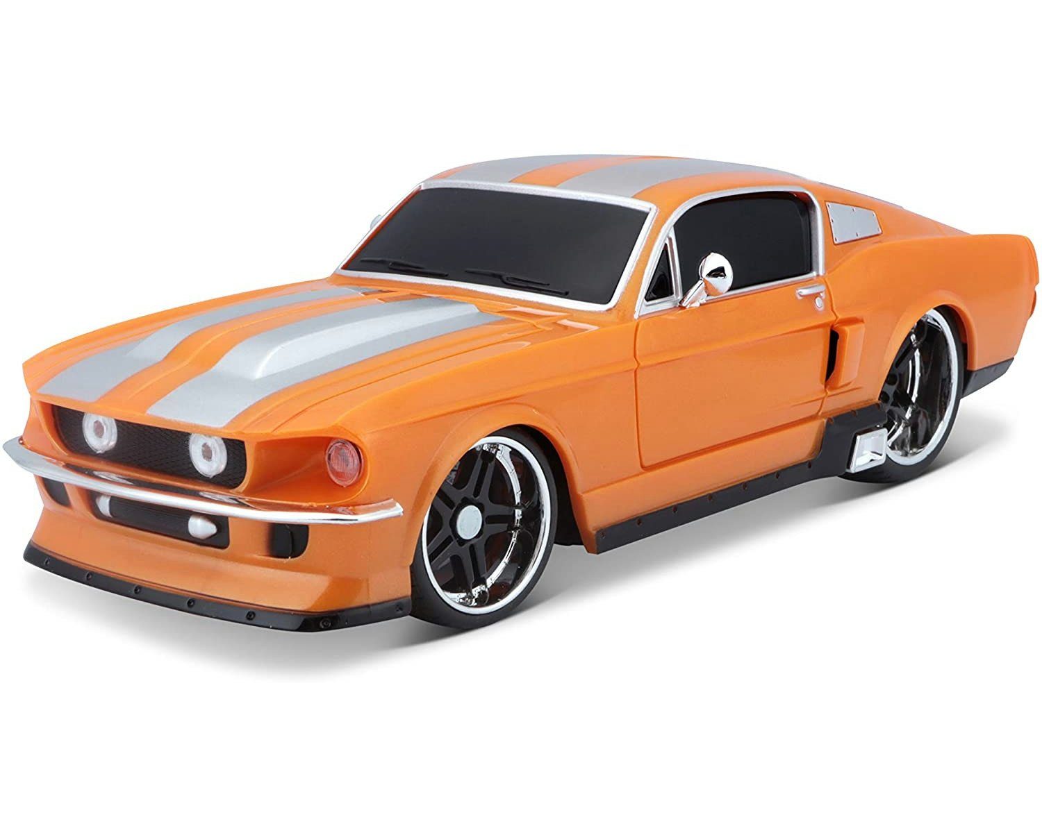 Maisto Tech RC-Auto Ferngesteuertes Auto - Ford Mustang GT '67 (orange, Maßstab 1:24), detailliertes Modell