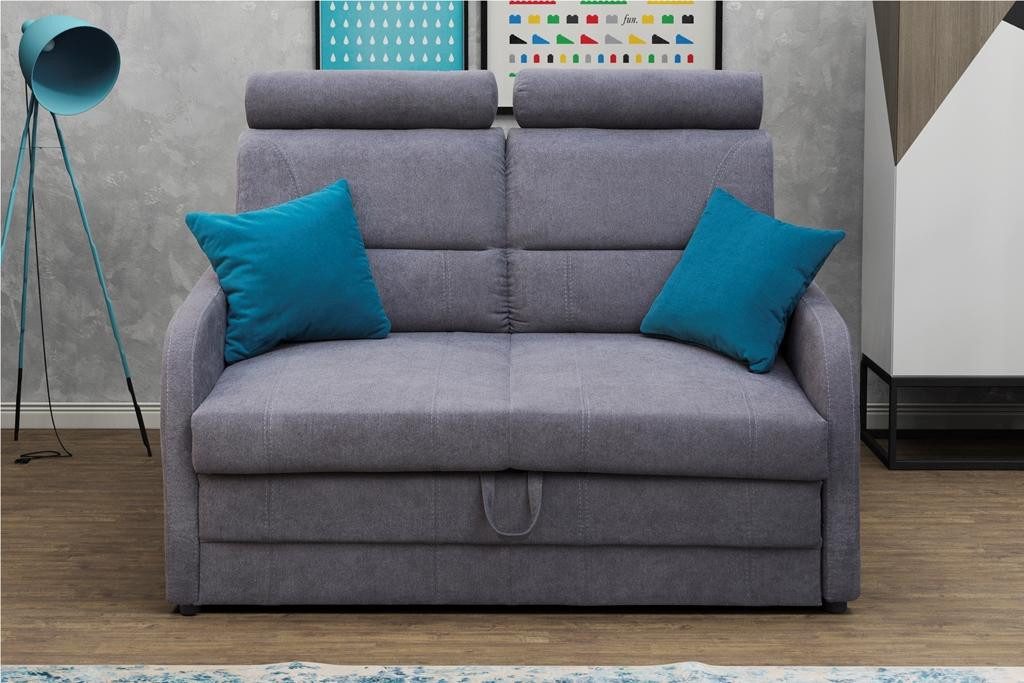 JVmoebel Sofa Polstersofa in Grau mit Bettfunktion und Stauraum, Made in Europa