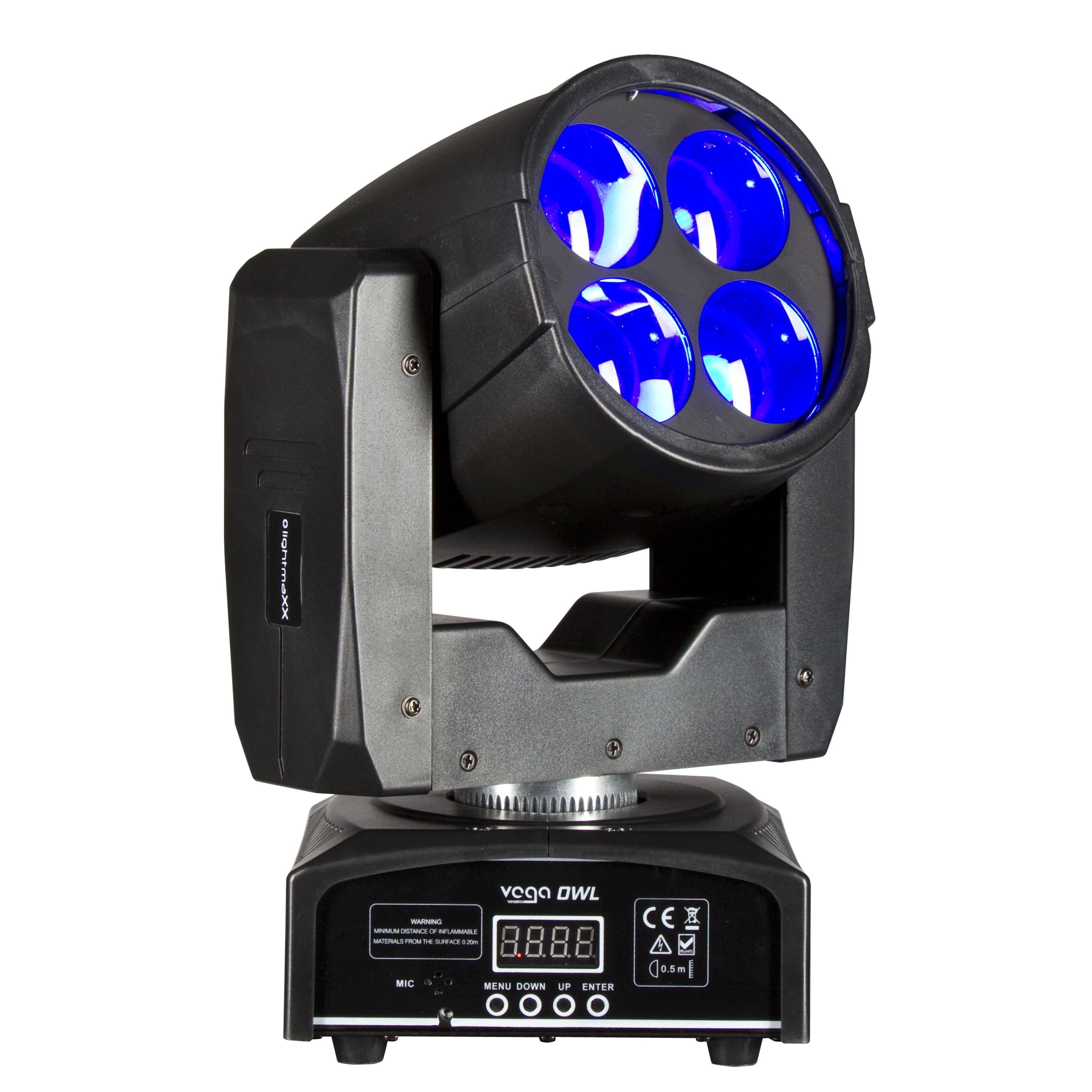 lightmaXX Discolicht, VEGA OWL Beam - Scanner + 4°-60° 4x10W, FX