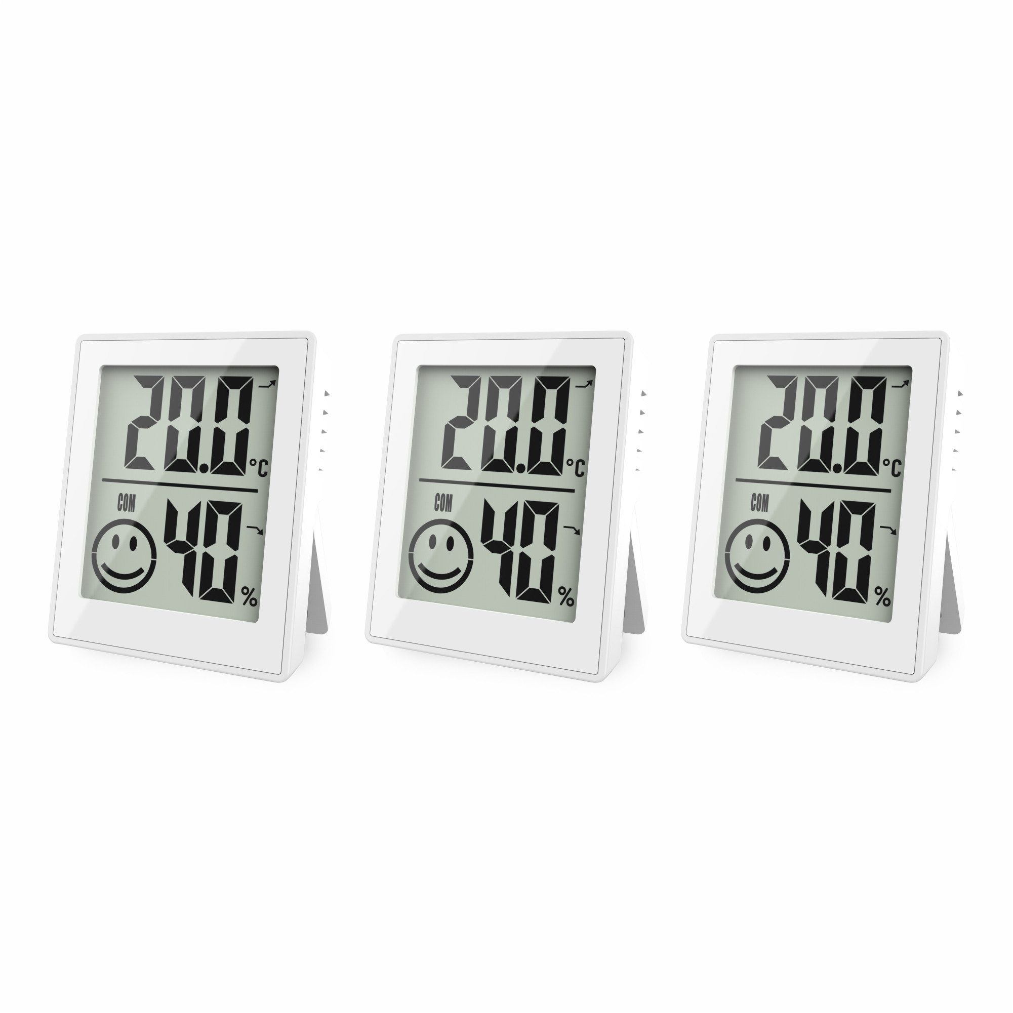 Miraval Klimamesser Thermo-/Hygrometer 3er Set mit Smiley-Anzeige, Magnet- günstig online kaufen