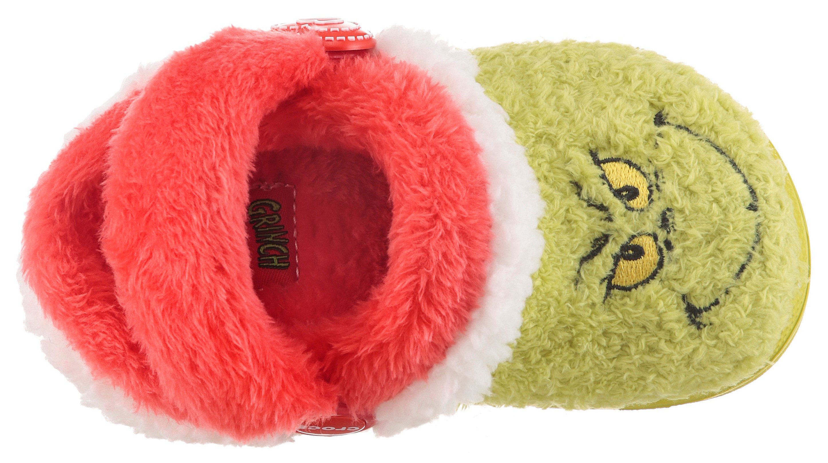 Crocs Toddler The Grinch Classic Lined Clog Clog Hausschuh, Weihnachtsschuh mit Grinch Motiv