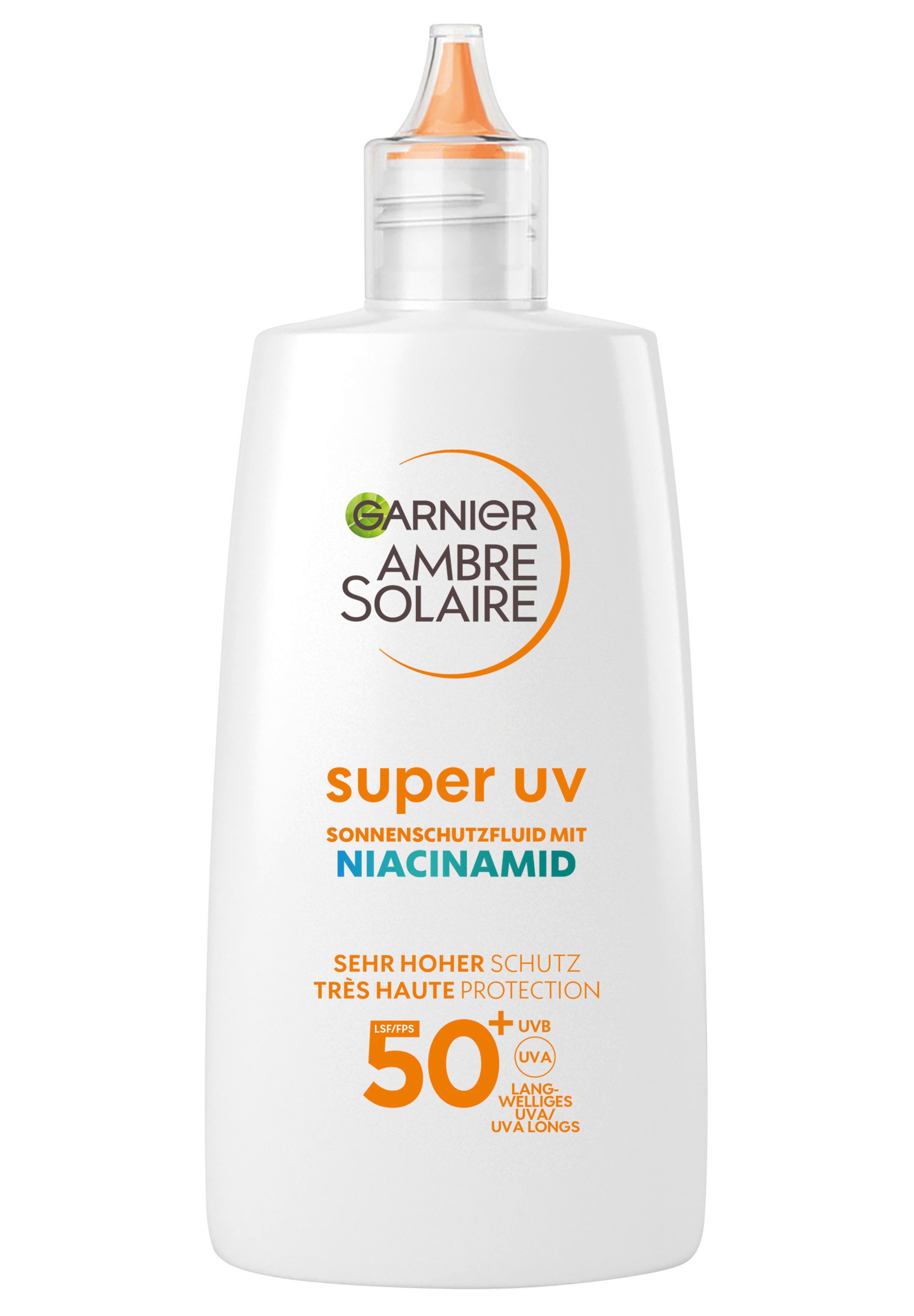 GARNIER Sonnenschutzfluid AMBRE SOLAIRE SUPER UV, mit LSF 50+, mattiert bis zu 12 Stunden, täglich anwendbar