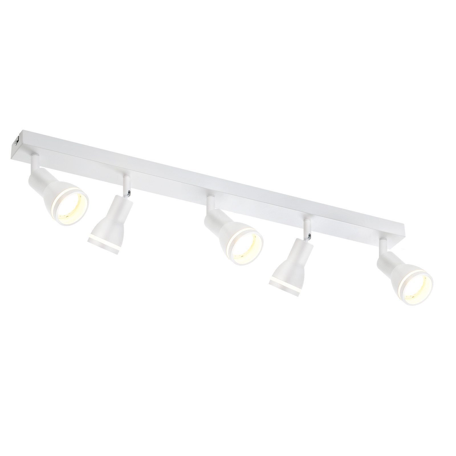 ZMH Deckenstrahler 5-Flammig Deckenlampe Einstellbar Metall für Esszimmer Wohnzimmer, Hohe Flexibilität, ohne Leuchtmittel