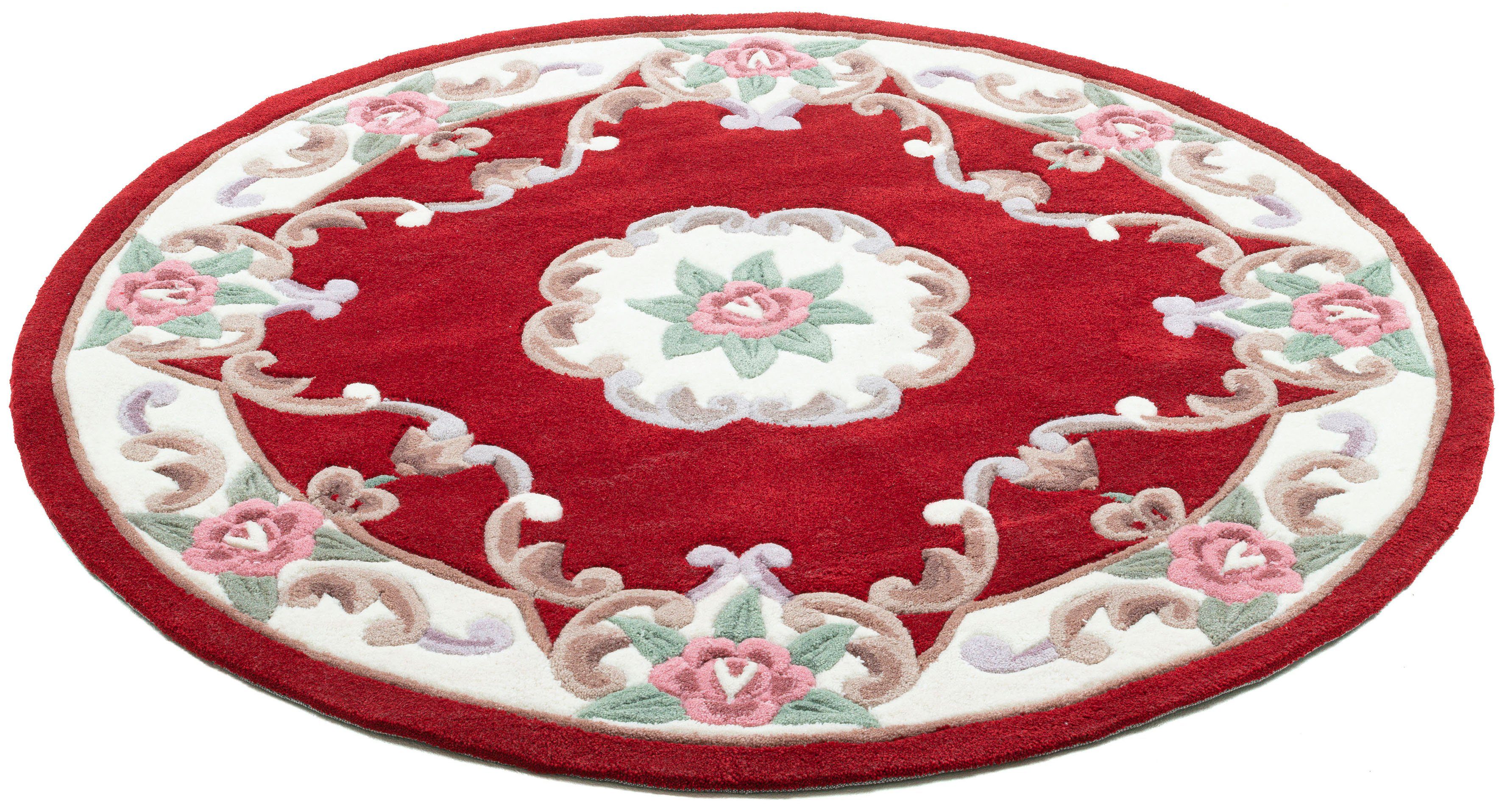 Teppich Ming, THEKO, rund, Höhe: 14 mm, hochwertiges Acrylgarn, ideal im Wohnzimmer & Schlafzimmer