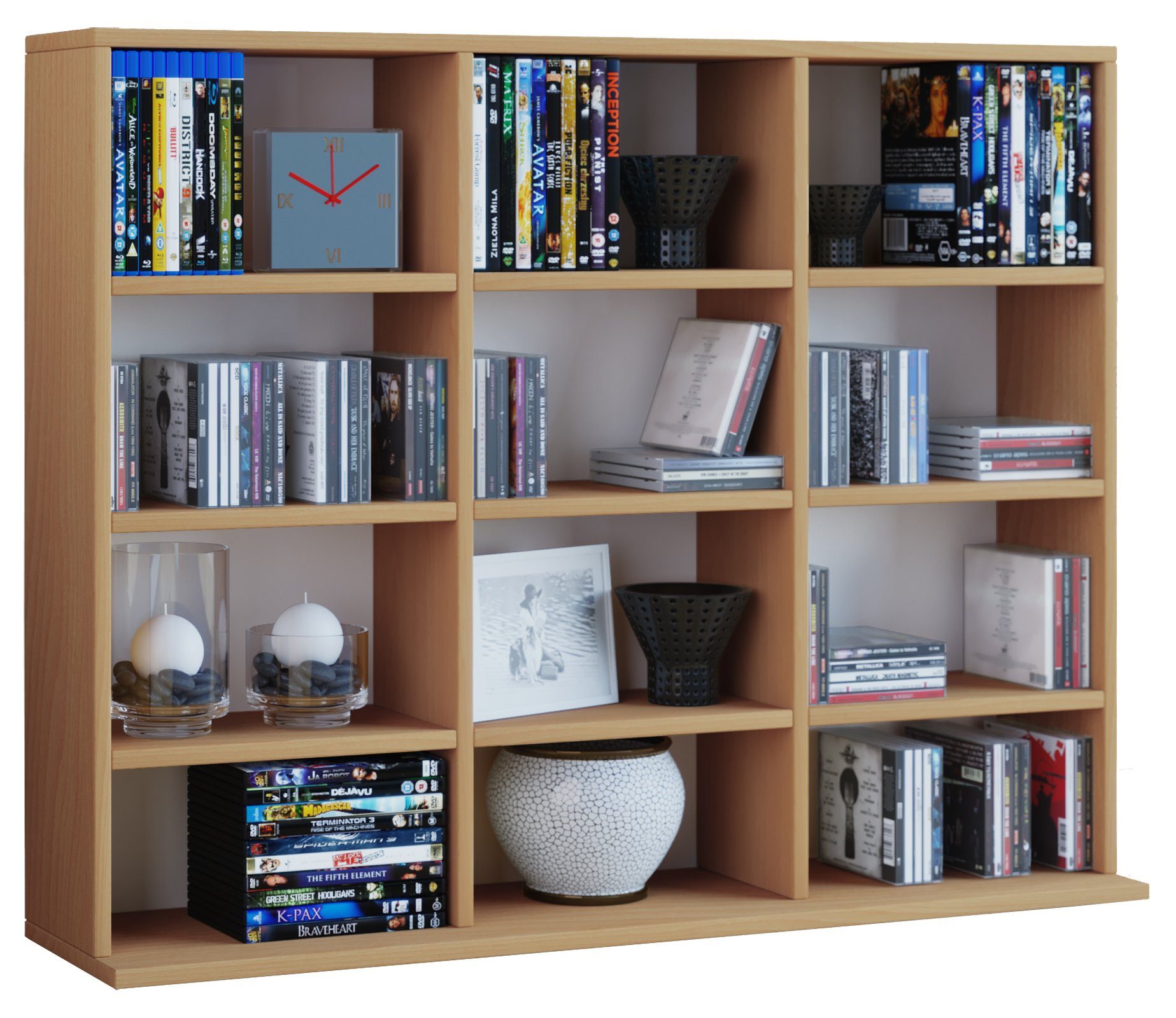 VCM Standregal Holz CD DVD Standregal Bücherregal Regal Megosa L günstig online kaufen