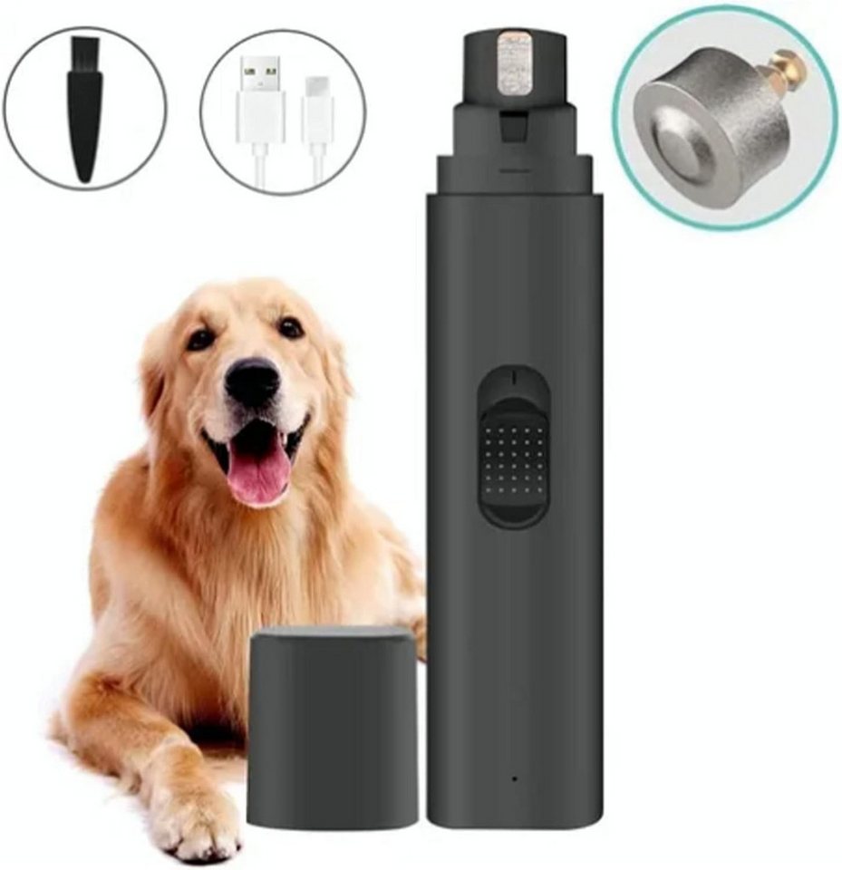 VEKROBOT Krallenschleifer Elektrische Nagelfeile – tragbar, leise, aufladbar, für Katzen & Hunde, (Set, 1 tlg., Einfach zu verwendendes elektrisches Nagelpflegegerät), Haustier-Pflegewerkzeug für Pfoten