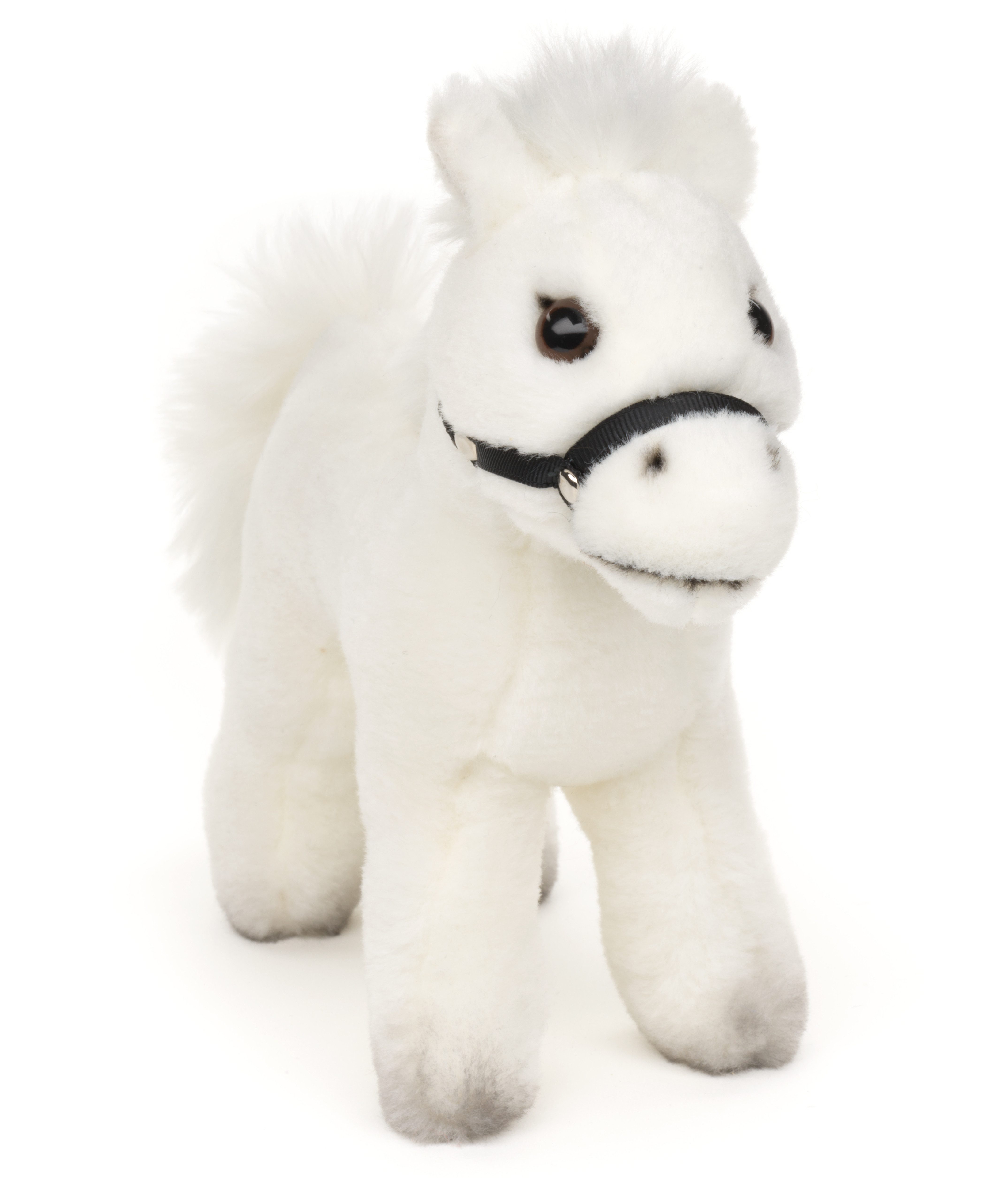 Uni-Toys Kuscheltier Pferd - mit/ohne Sattel und Steigbügel - 23 cm - Plüsch, Plüschtier, zu 100 % recyceltes Füllmaterial