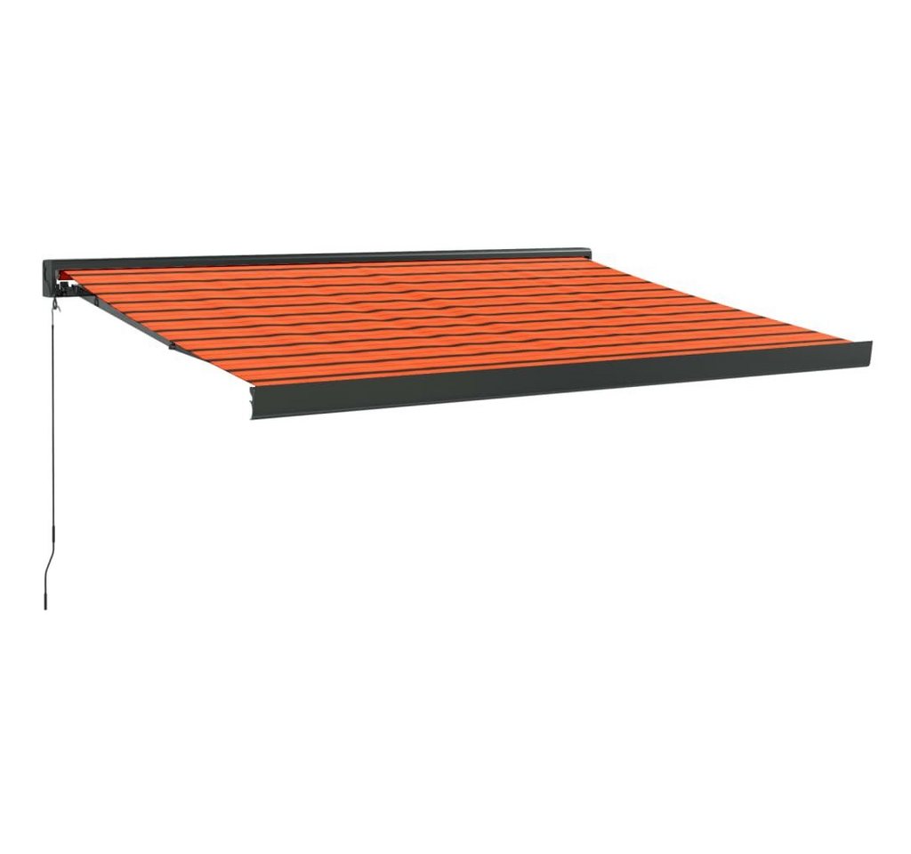 Thumbnail - furnicato Markise Einziehbar Orange und Braun 3,5x2,5 m Stoff & Aluminium (1-St)