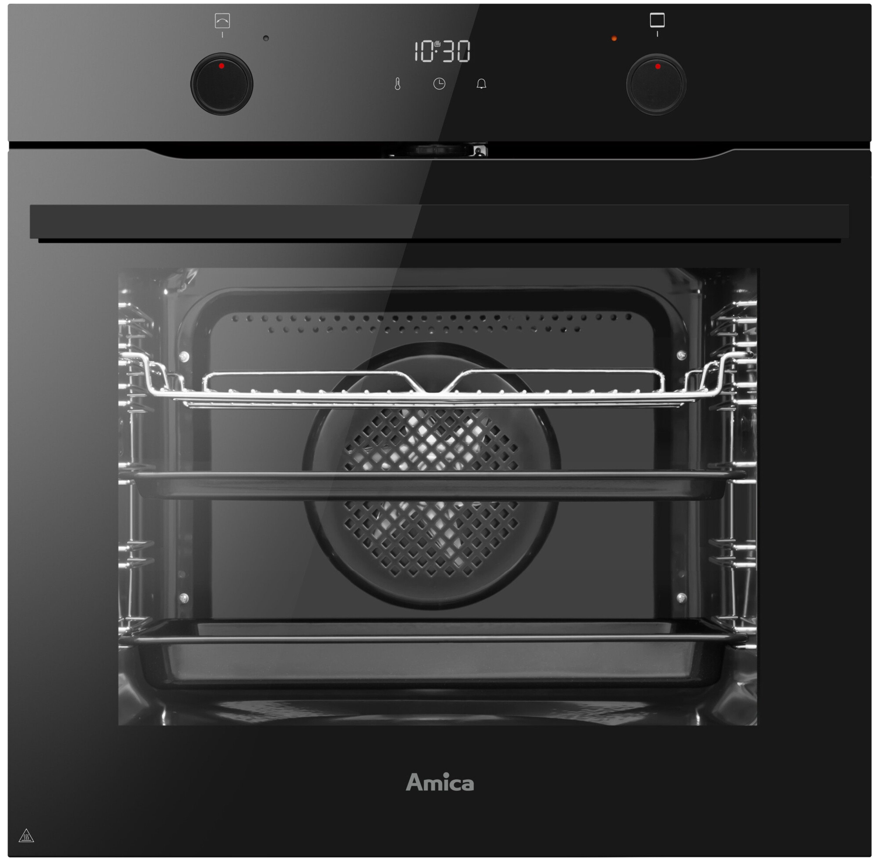 Amica Einbaubackofen EBPX 946 200 S, mit Seitengitter, Pyrolyse-Reinigung, Schwarz-Glas