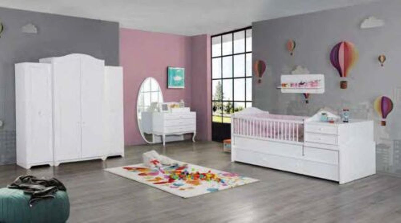 JVmoebel Jugendzimmer-Set Kinderbett Kleiderschrank Jugendzimmer Kinderzimmer Möbel 3tlg Set