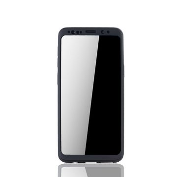 König Design Handyhülle Samsung Galaxy S9, Samsung Galaxy S9 Handyhülle 360 Grad Schutz Full Cover Schwarz