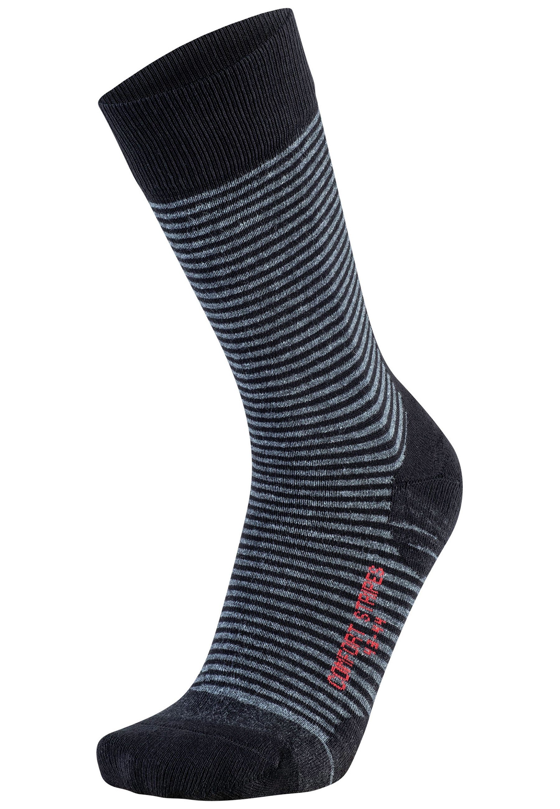 UYN Socken Athlesyon Comfort Stripes (1-Paar) schwarz