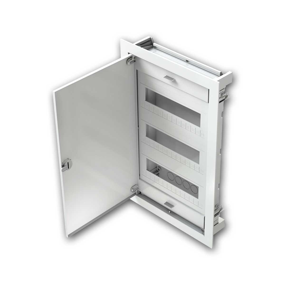 TEM Stromverteiler Verteilerkasten MO36+6 3-reihig, unterputz Hohlwan