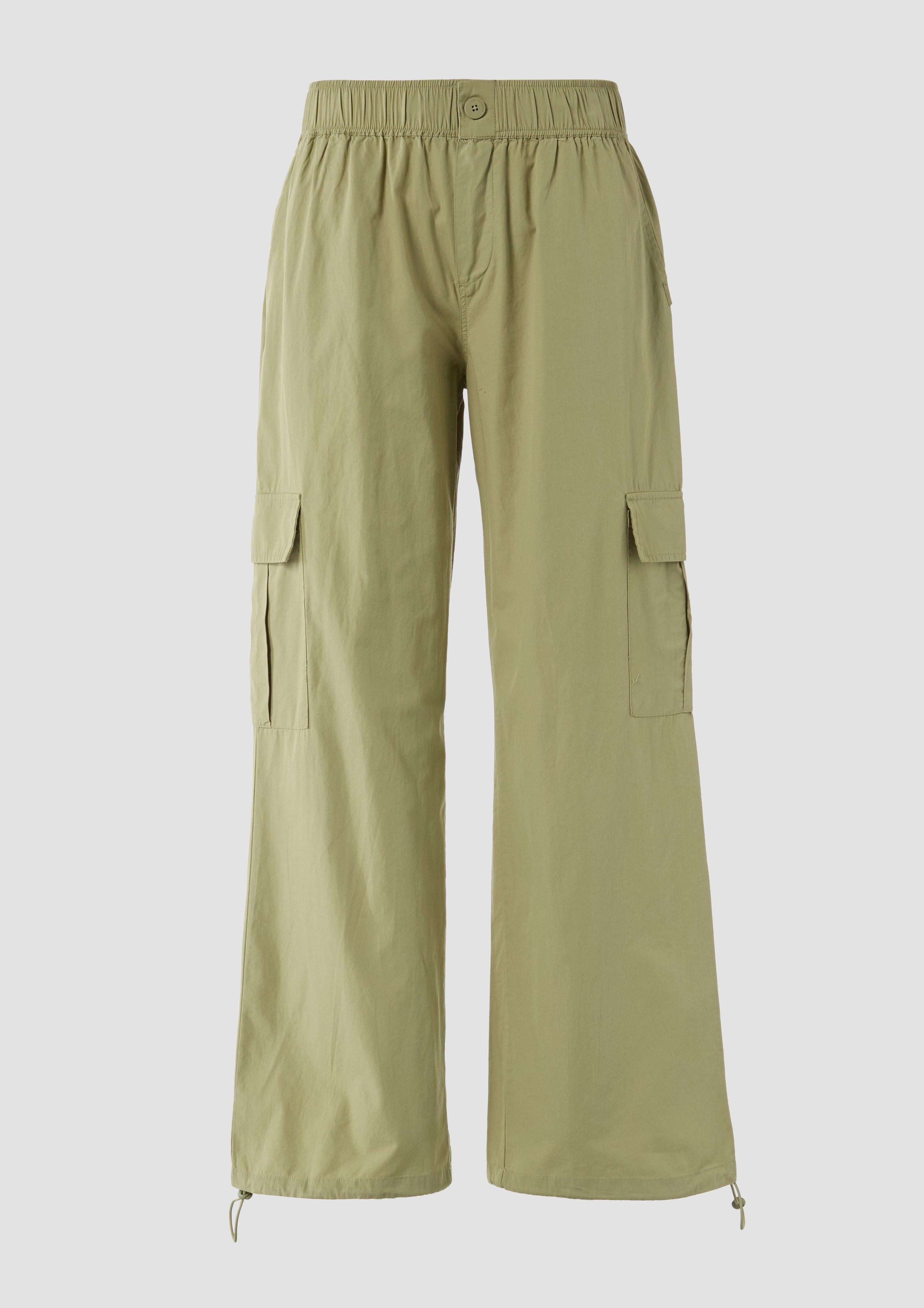 QS Stoffhose Wide-Leg-Hose mit Cargo-Taschen und günstig online kaufen