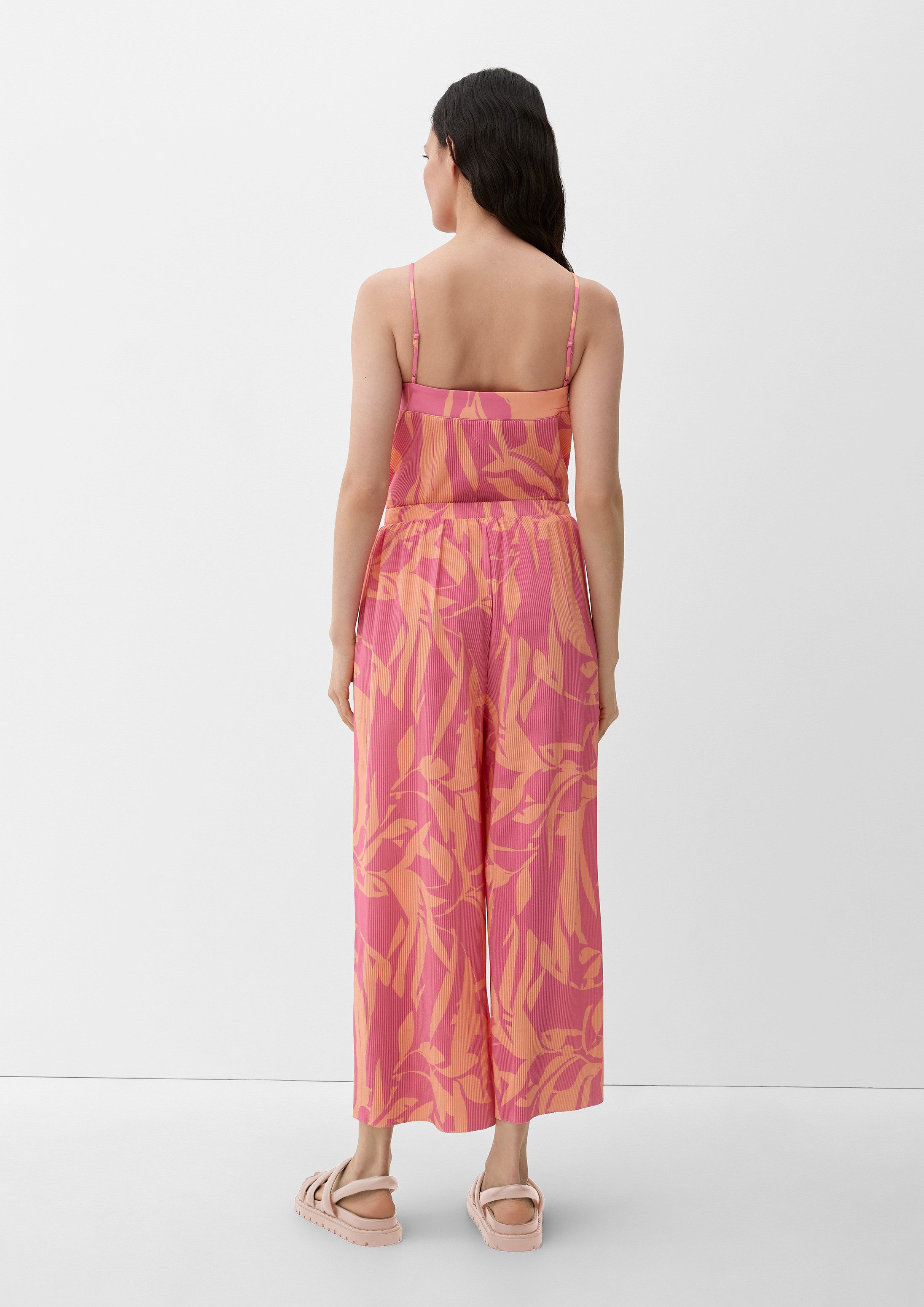 s.Oliver Culotte Hose Culotte mit Plisseéfalten