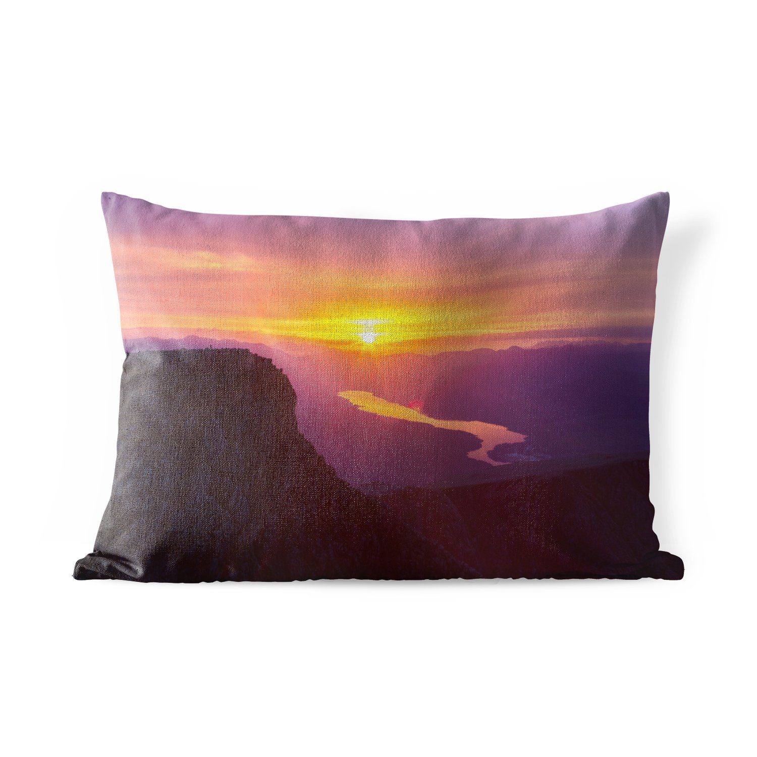 Polyester, Schottland, MuchoWow in Nevis Ben Sonnenuntergang Outdoor-Dekorationskissen, Dekokissen vom Dekokissenbezug, Kissenhülle