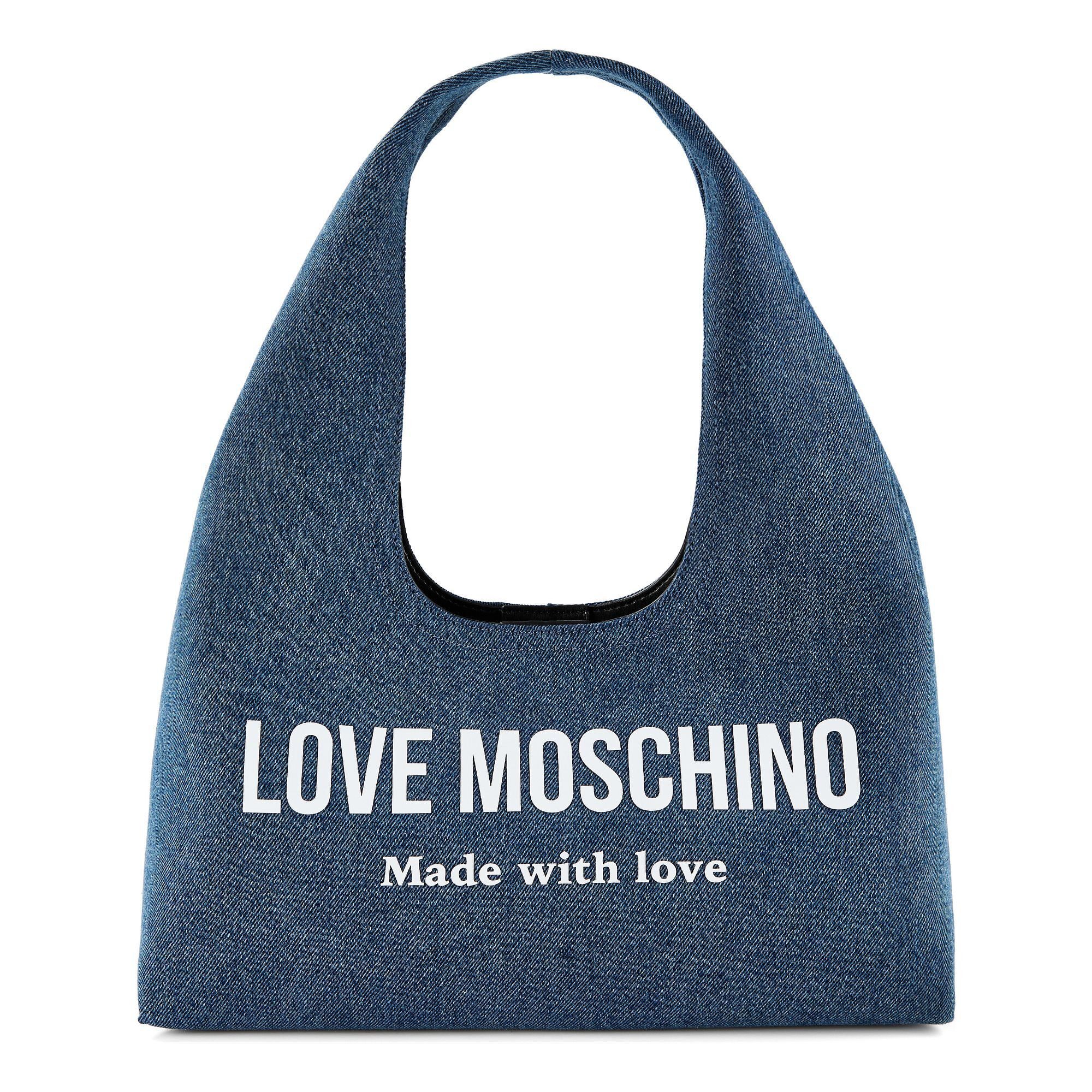 LOVE MOSCHINO Schultertasche Denim Signature Love, Baumwolle