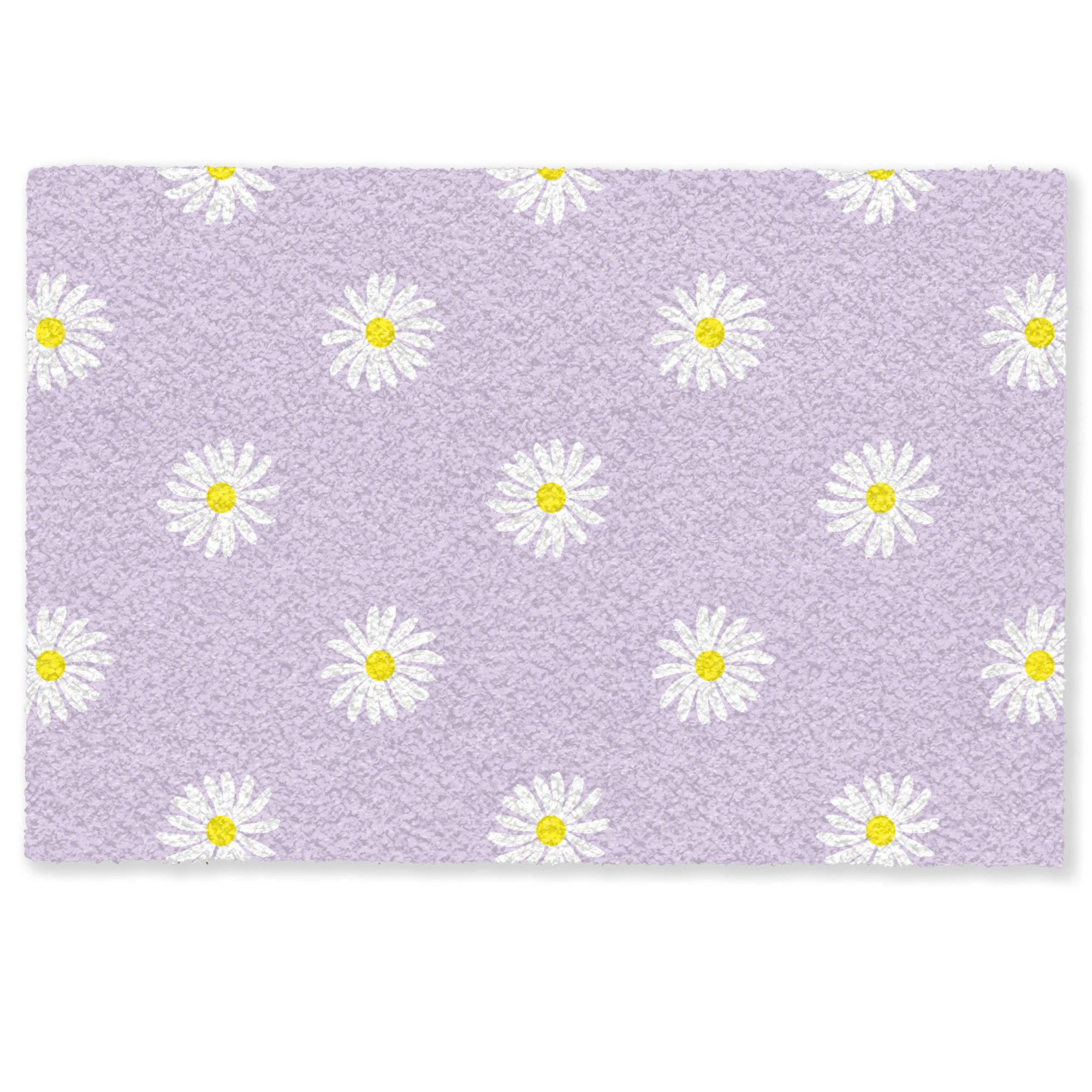MuchoWow Fußmatte Gänseblümchen - Pastell - Weiß - Lila - Blumen, Rechtecki günstig online kaufen