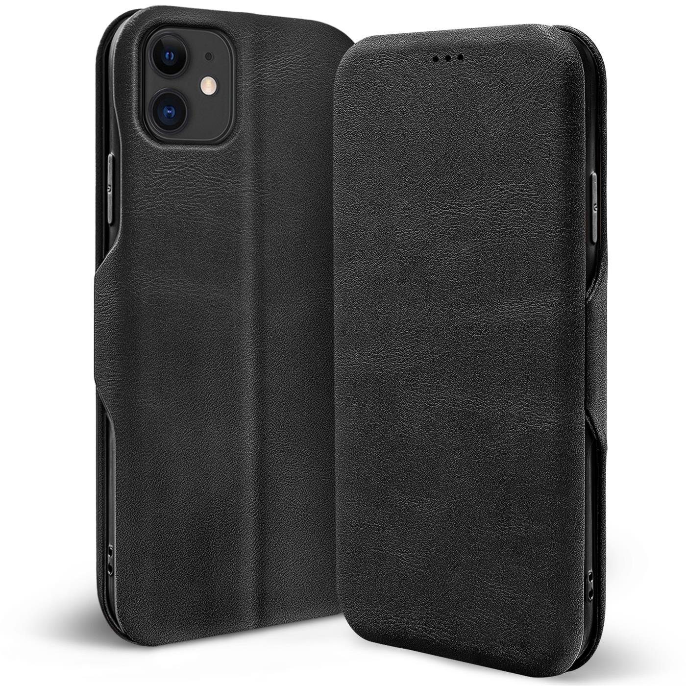 CoolGadget Handyhülle Business Premium Hülle für Apple iPhone 11 6,1 Zoll, Handy Tasche mit Kartenfach für iPhone 11 Schutzhülle