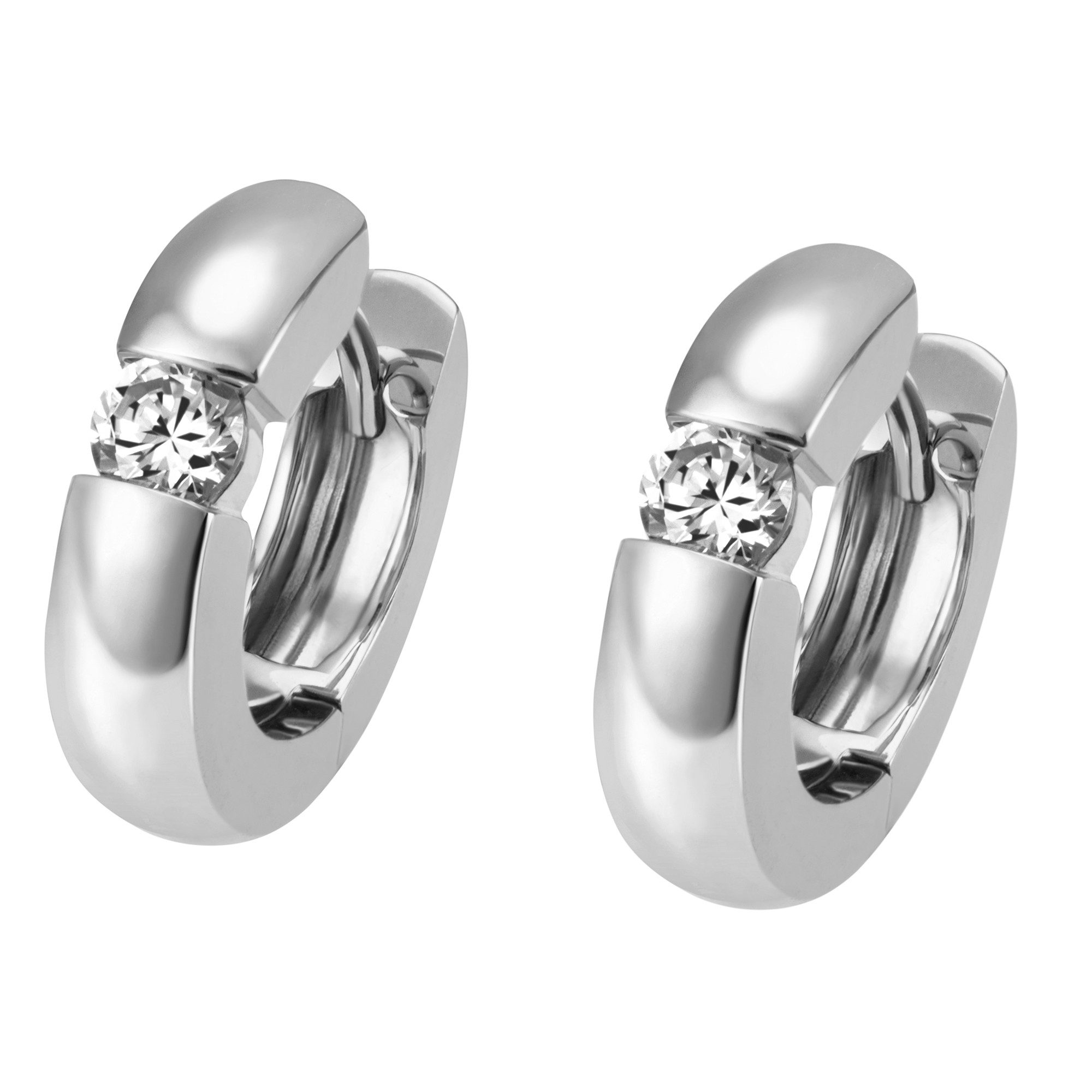 Klappcreolen 925/- Paar Silber-Creolen klassisch rund