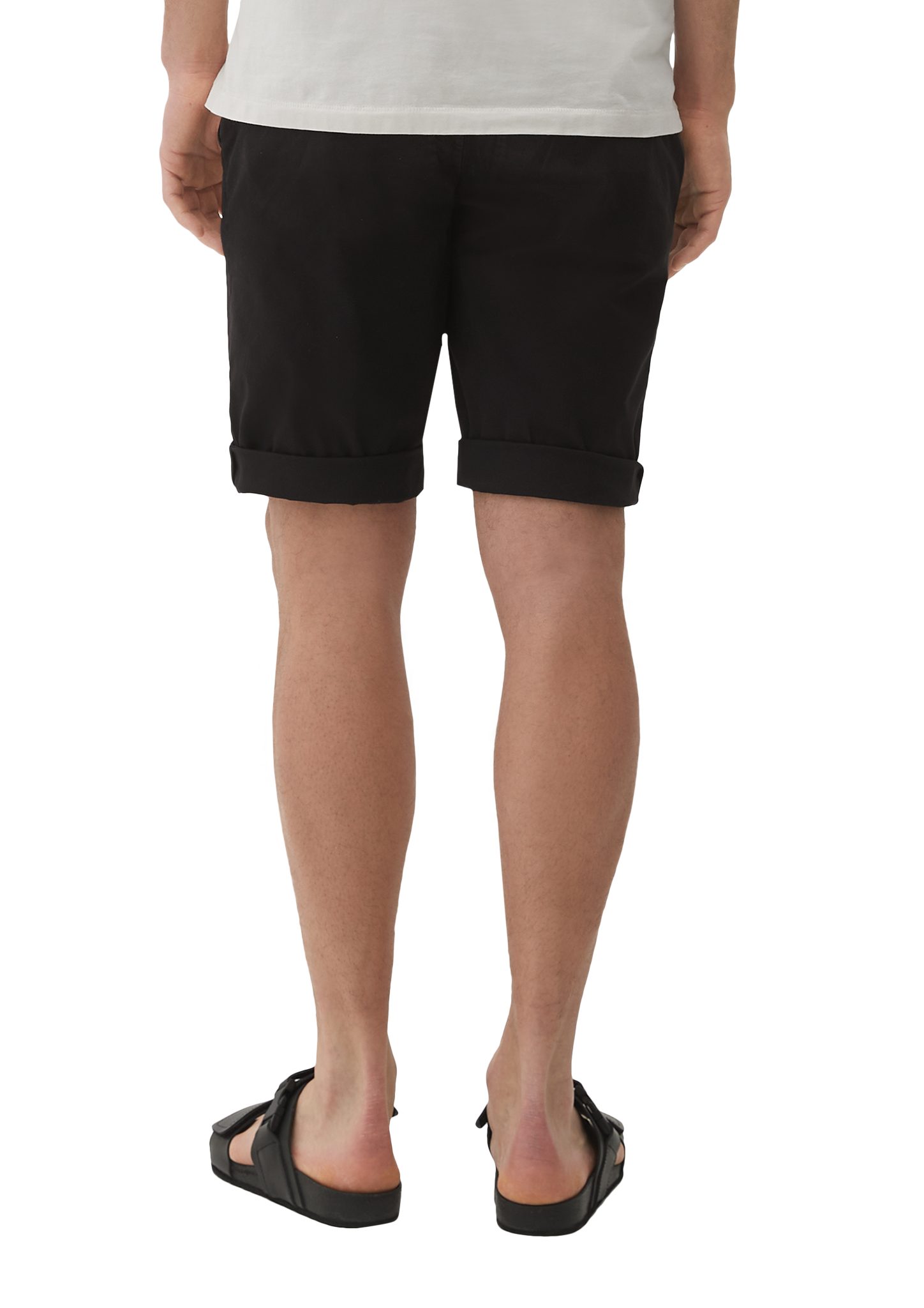 aus s.Oliver schwarz Bermudas Slim: Baumwollstretch Garment Bermuda Dye