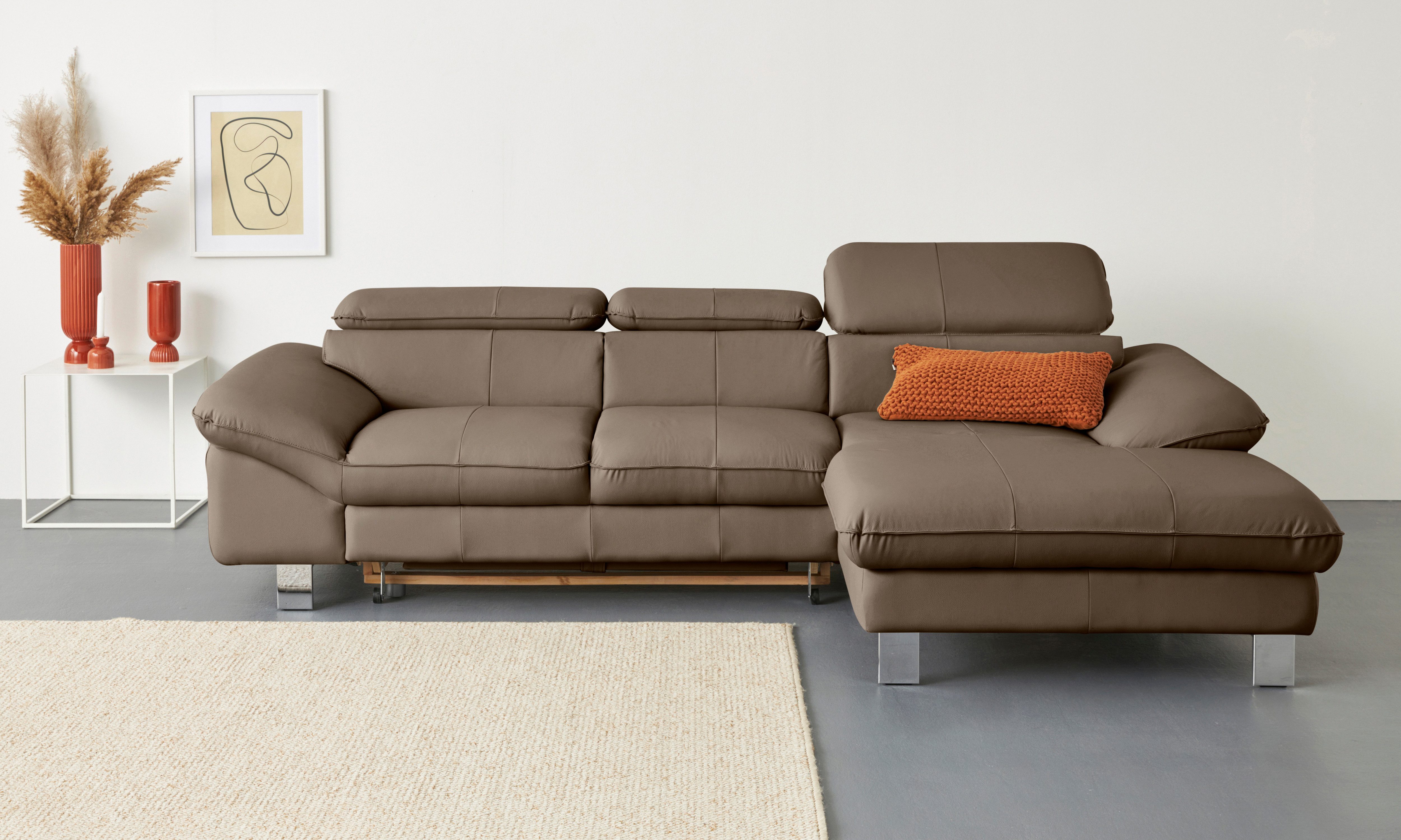 COTTA Ecksofa Driver L-Form, mit Kopfteilverstellung, wahlweise mit Bettfunktion & Bettkasten