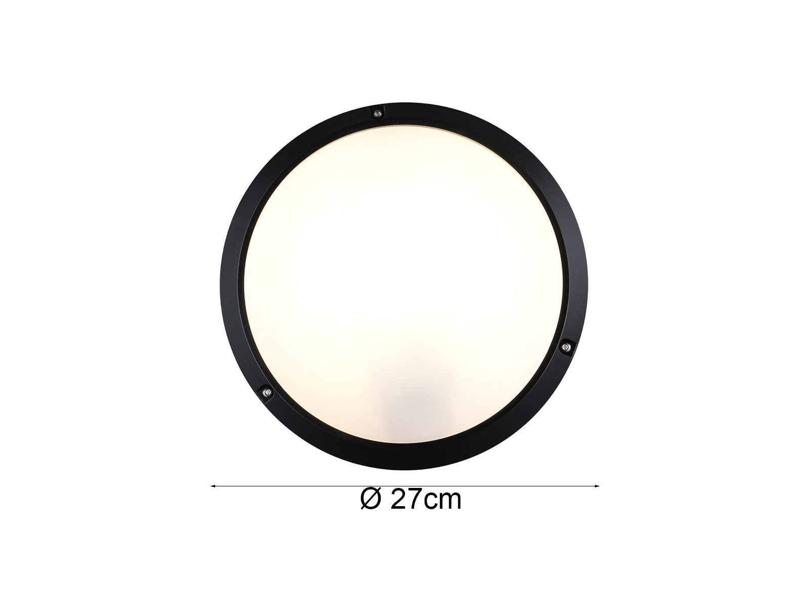 Reality Leuchten LED Außen-Wandleuchte stoßfest & wetterfest IP65, Ø 27cm, LED wechselbar, warmweiß, Fassadenbeleuchtung Außenbeleuchtung Hauswand dimmbares Leuchtmittel