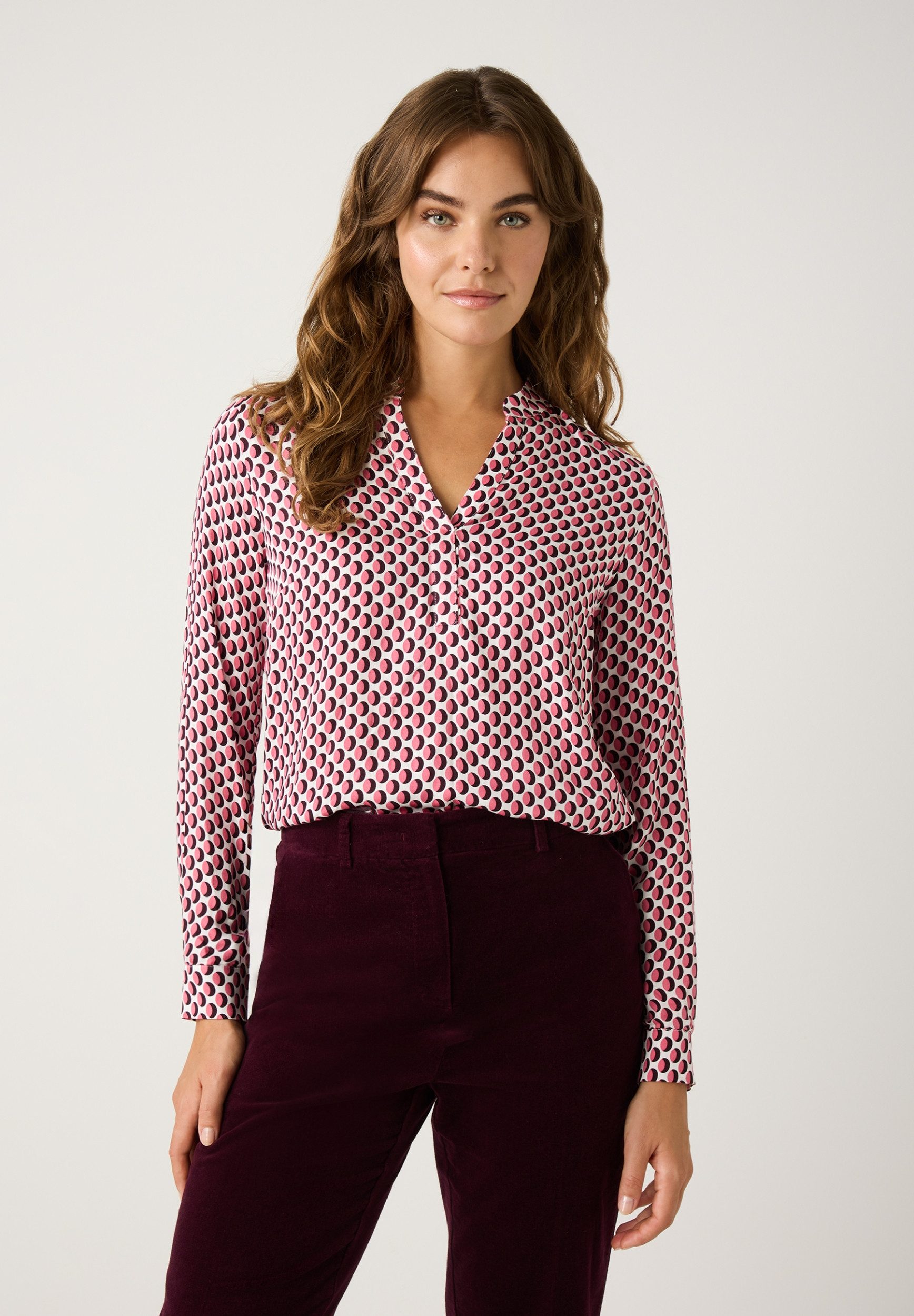 MORE&MORE Hemdbluse Printed Blouse günstig online kaufen