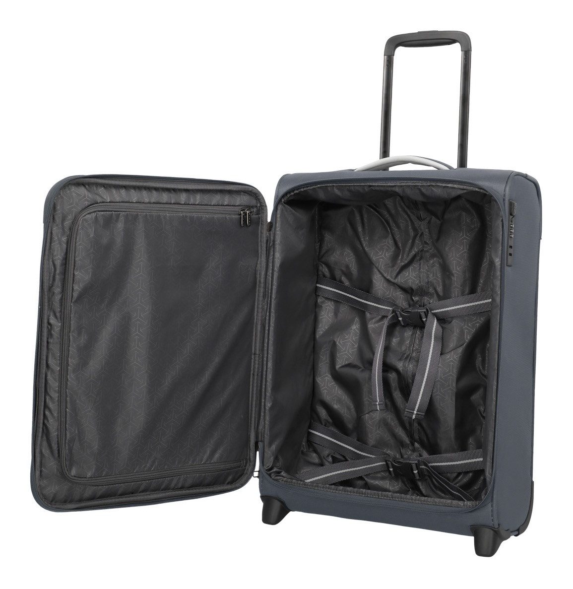 travelite Handgepäck-Trolley JETPACK Multi Light 2 Cabin, konzipiert für Condor & Ryanair, 4 Rollen, Weichgepäck-Koffer Handgepäck für die meisten gängigen Airlines