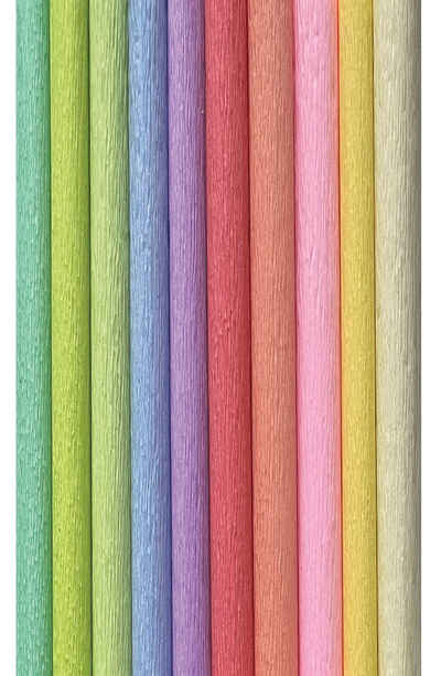 Bastelkartonpapier Interdruk Krepp-Papiermischung Pastellfarben 1 Rolle