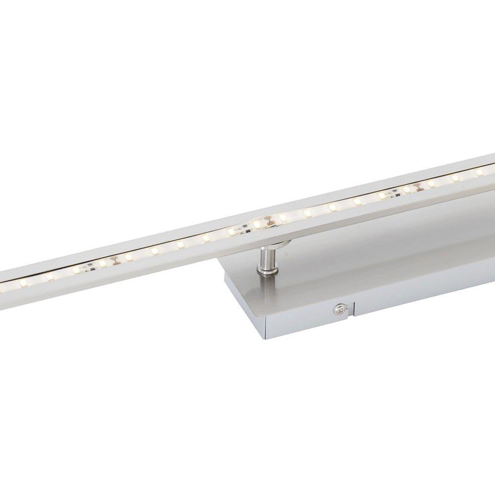 etc-shop LED Deckenleuchte, LED-Leuchtmittel fest Deckenleuchte verbaut, Stahl 62,5cm Deckenlampe Wohnzimmerlampe silber L LED
