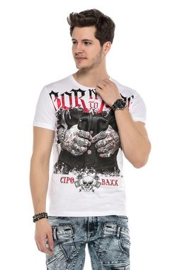 Cipo & Baxx T-Shirt mit stylischem Grafikprint