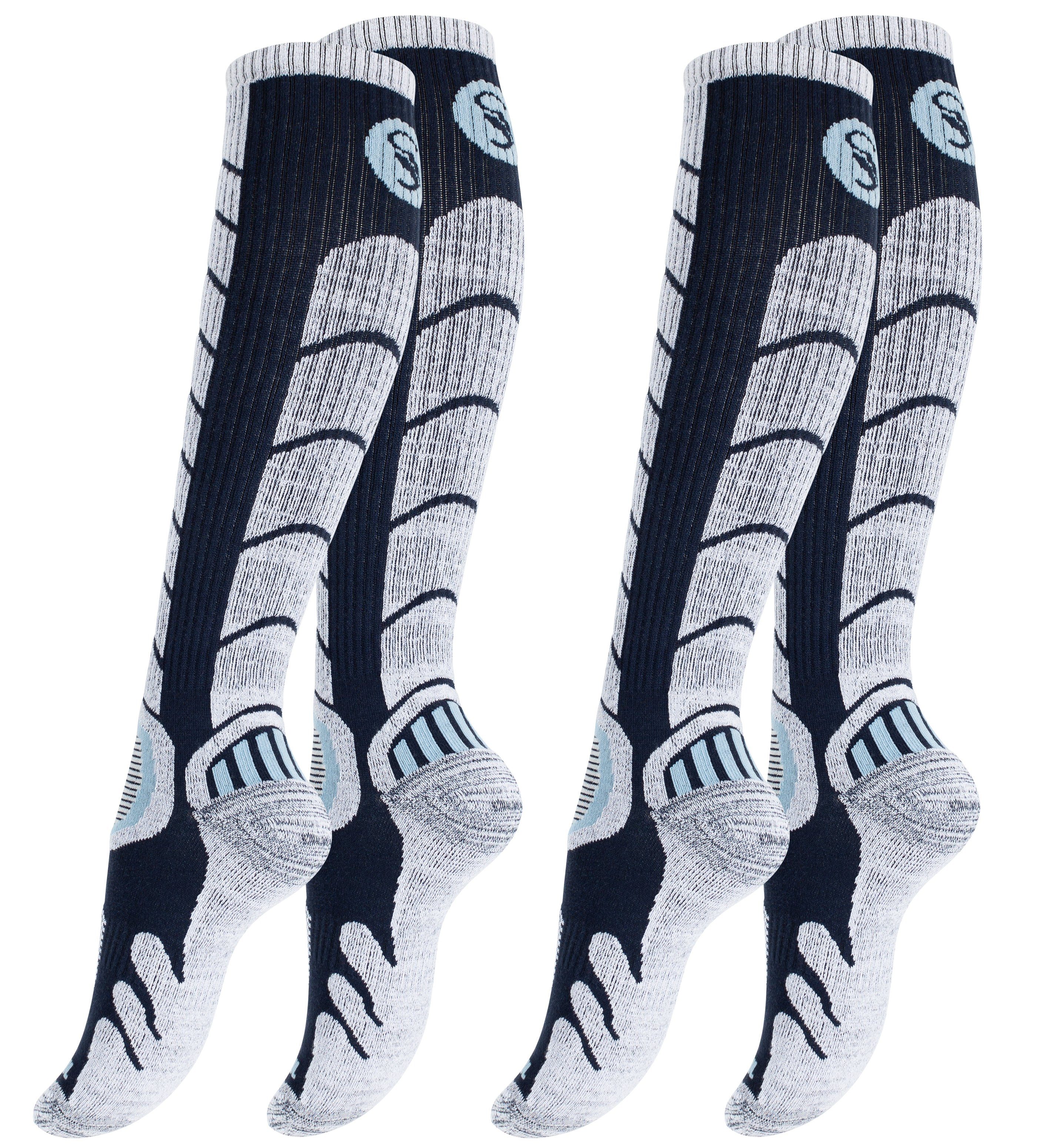 & Marine Paar 2 2 Paar Ski Snowboard Stark mit Socken Skisocken Spezialpolsterung, Soul®