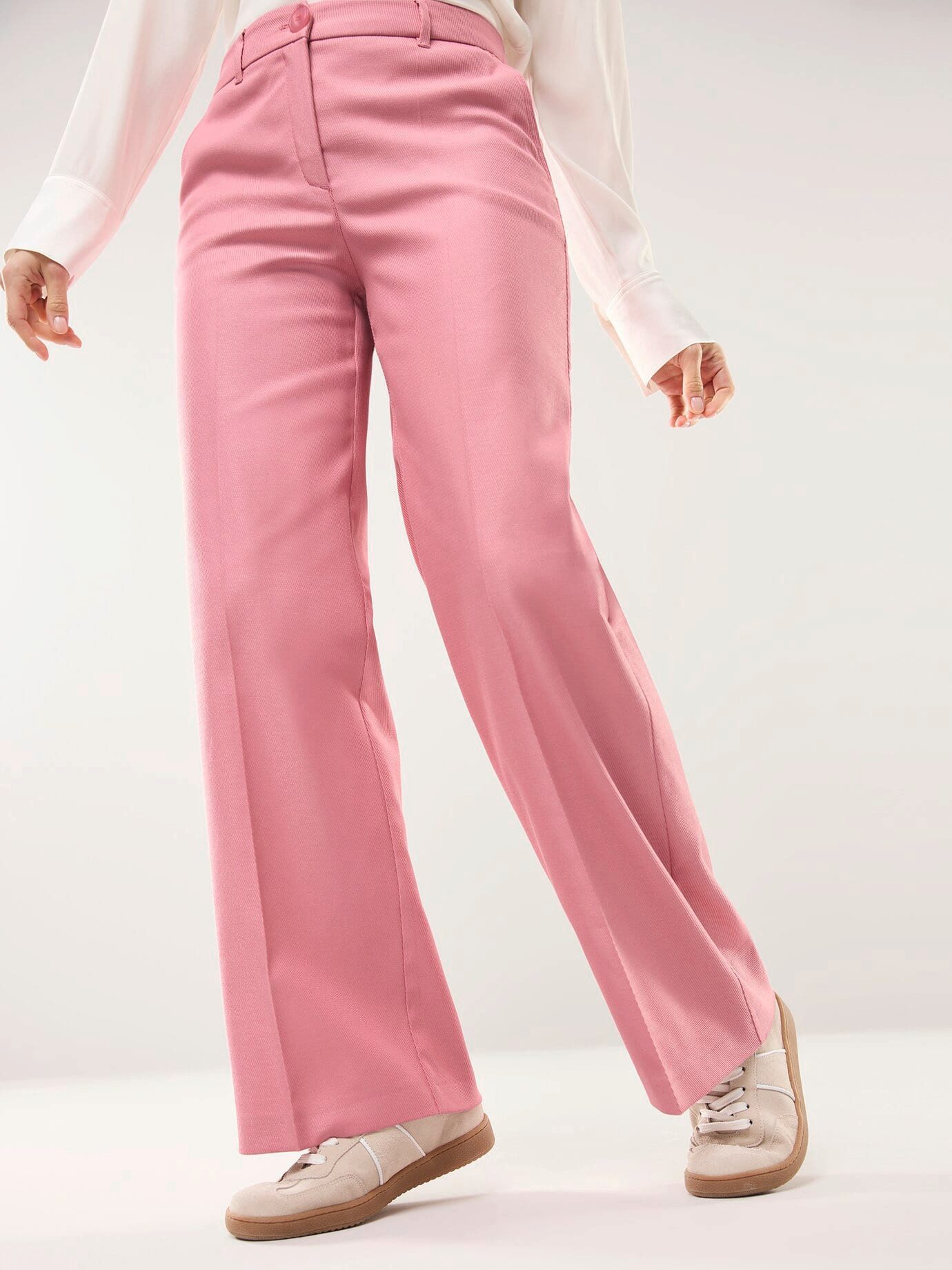 Walbusch Marlene-Hose Damen Marlenehose mit Struktur Regular Fit Baumwollmix pflegeleicht, modisch