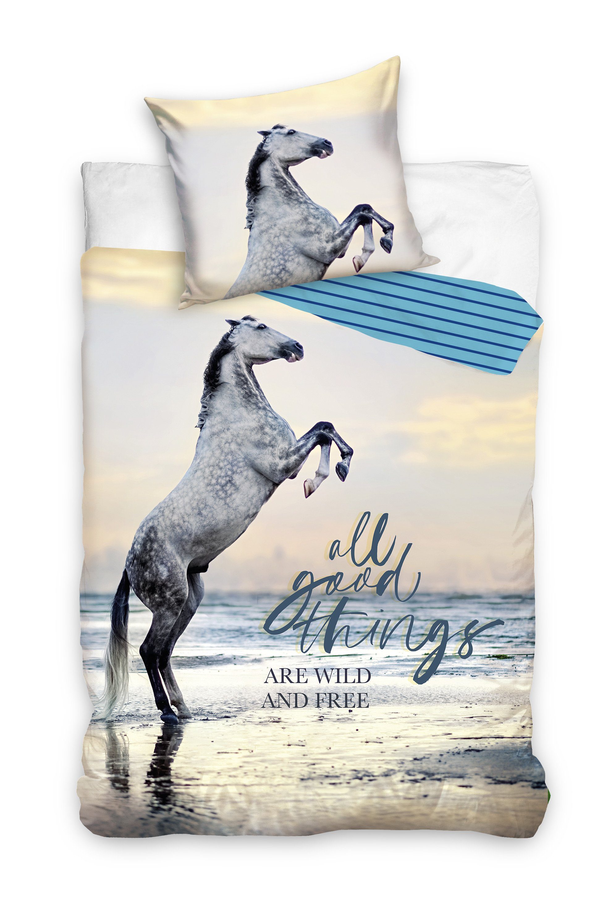 Carbotex Bettwäsche Horses Pferde Bettwäsche 135 günstig online kaufen