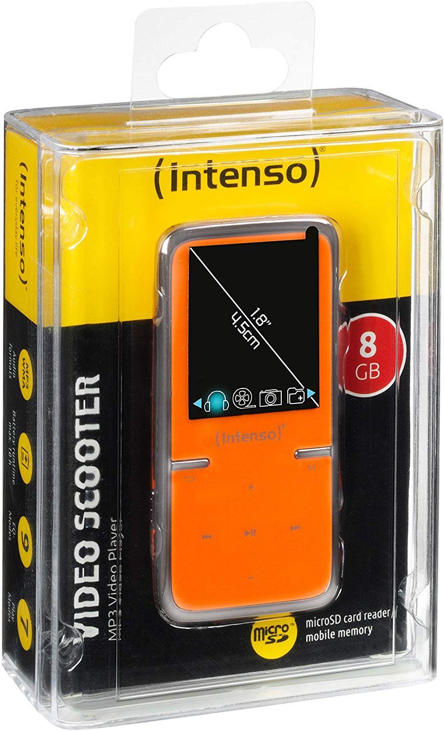 orange Scooter MP3-Player 8GB Intenso Video