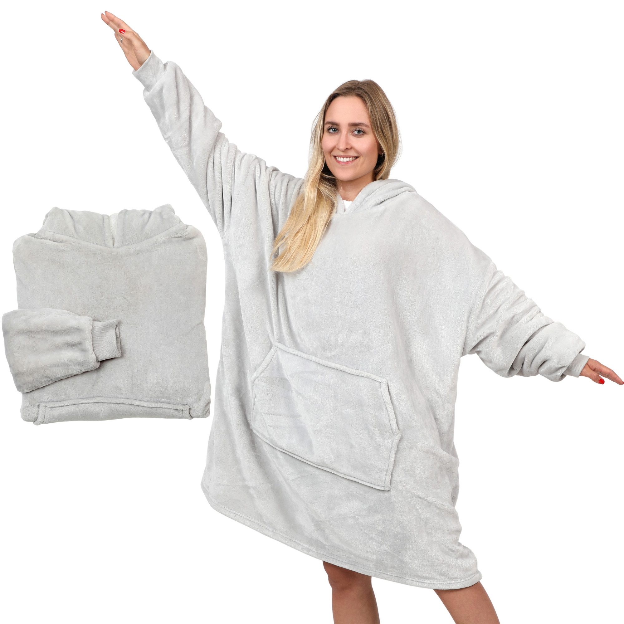 Wohndecke Deckenhoodie beheizbar, Decke mit Ärmeln, Decke zum anziehen, Nor günstig online kaufen