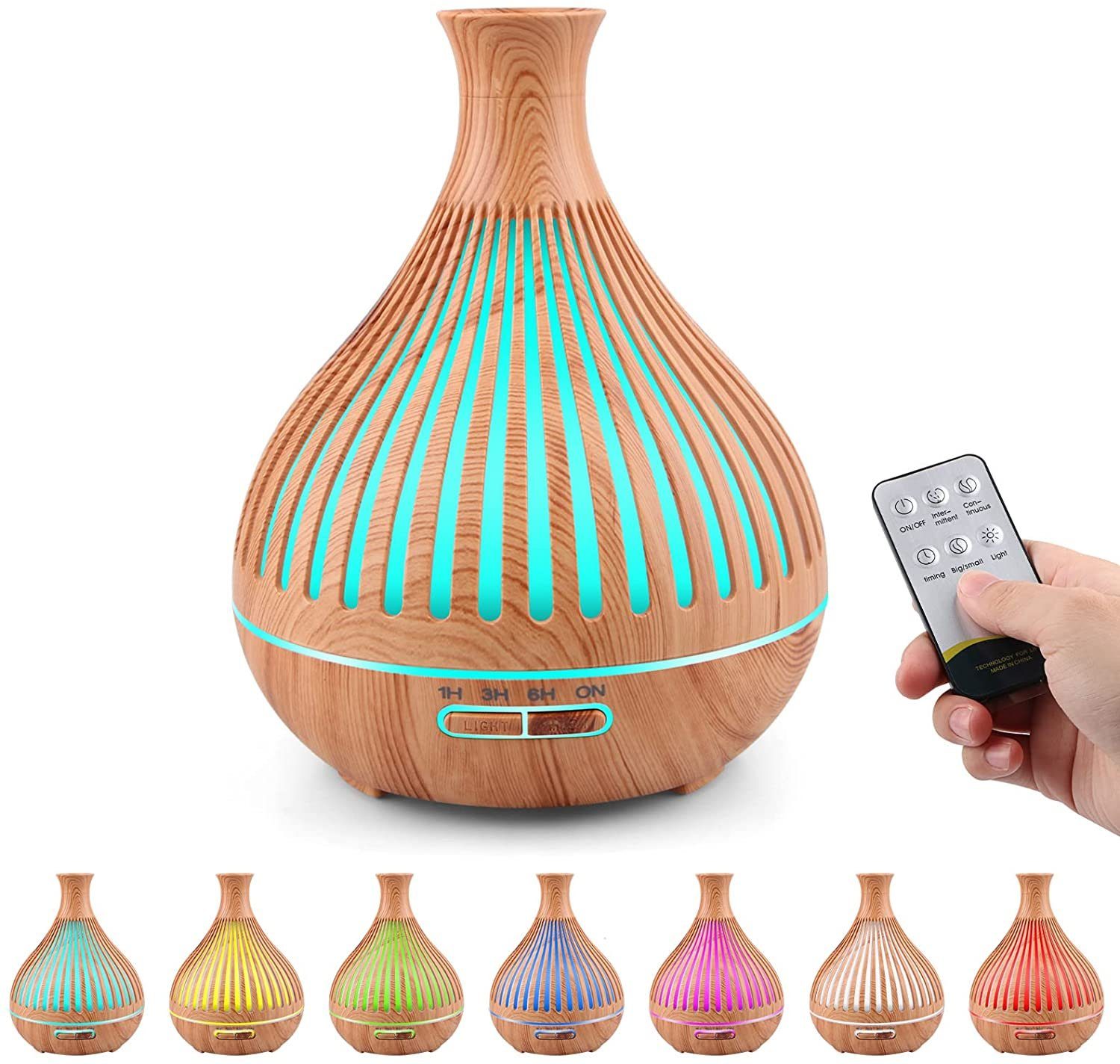 LED Ultraschall Luftbefeuchter Aroma Diffuser Aromatherapie Duftlampe Farbe 