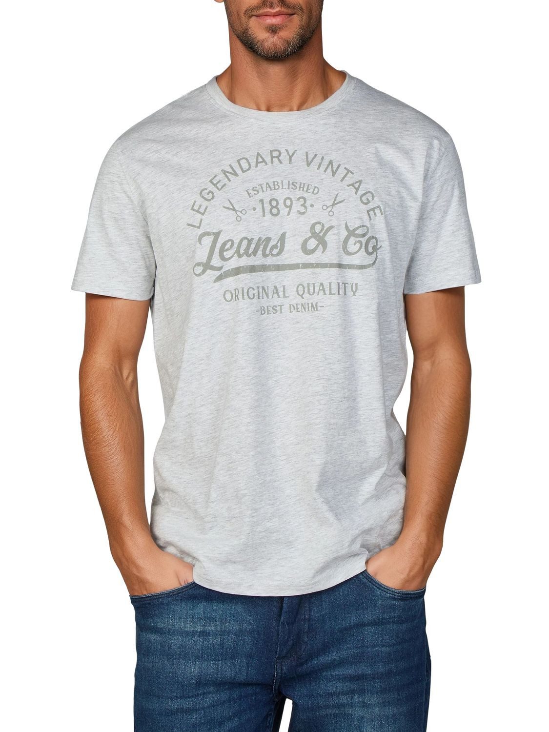 riverso T-Shirt Herren Printshirt RIVLeon Regular Fit (4-tlg) Kurzarm Tee Shirt mit Rundhalsausschnitt aus 100% Baumwolle