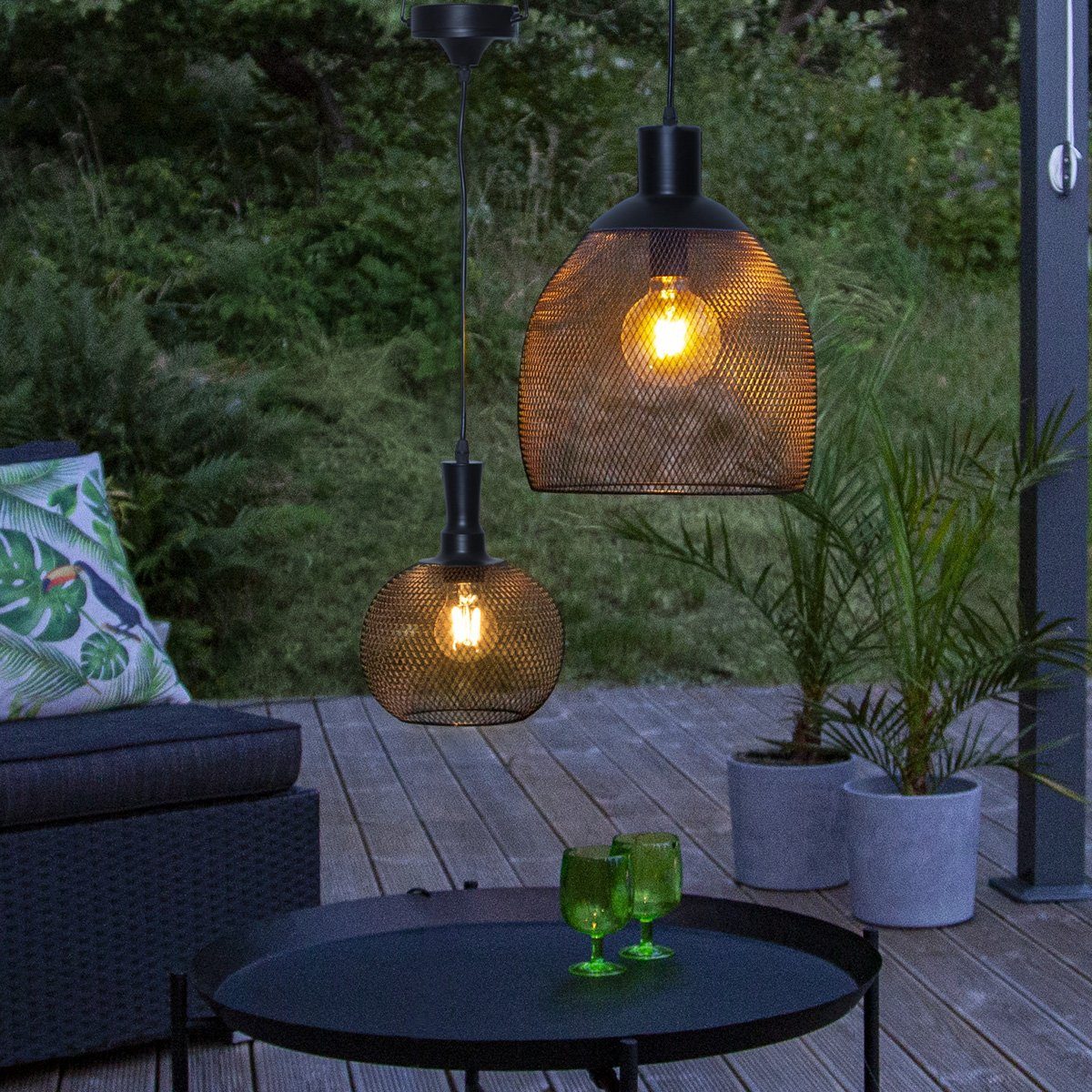 STAR TRADING Hängeleuchte »LED Solar Lampe Sunlight Gartenlampe - warmweiße  LED - H: 35cm, D: 29cm - hängend« online kaufen | OTTO