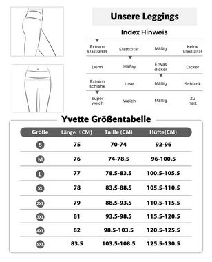 Yvette 3/4-Leggings Damen Sporthose mit Mesh, high waist, E110359A19