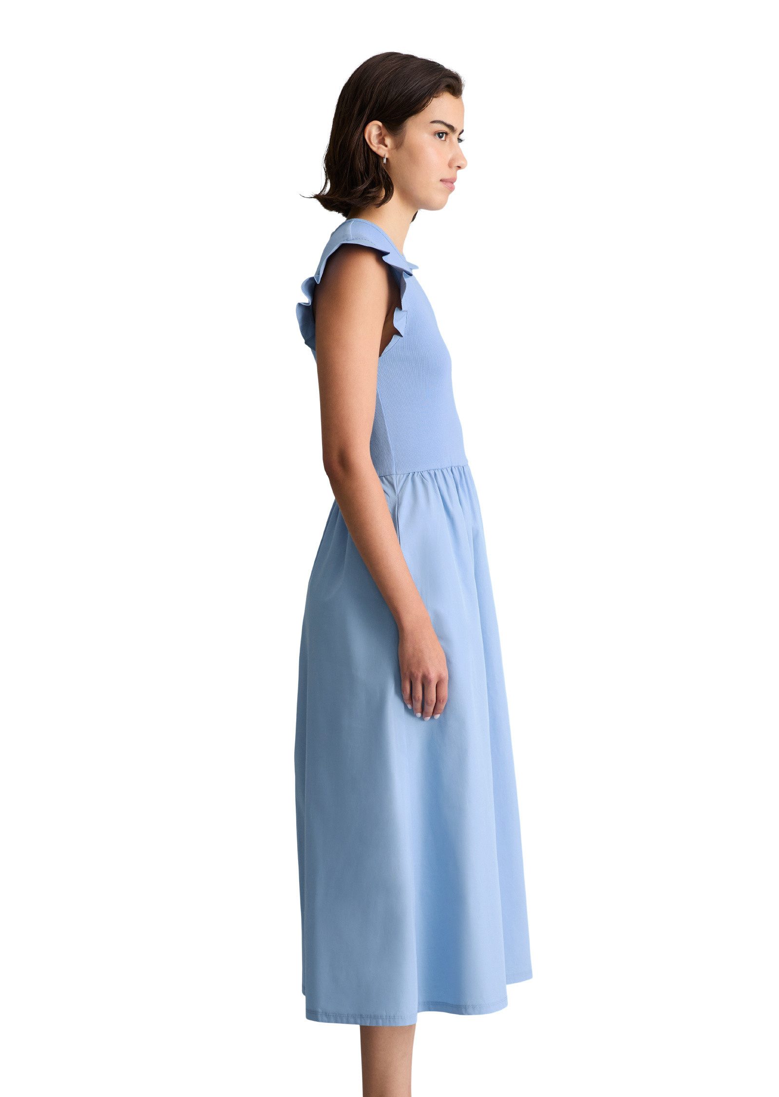 Marc O'Polo DENIM Jerseykleid mit Baumwoll-Popelinerock