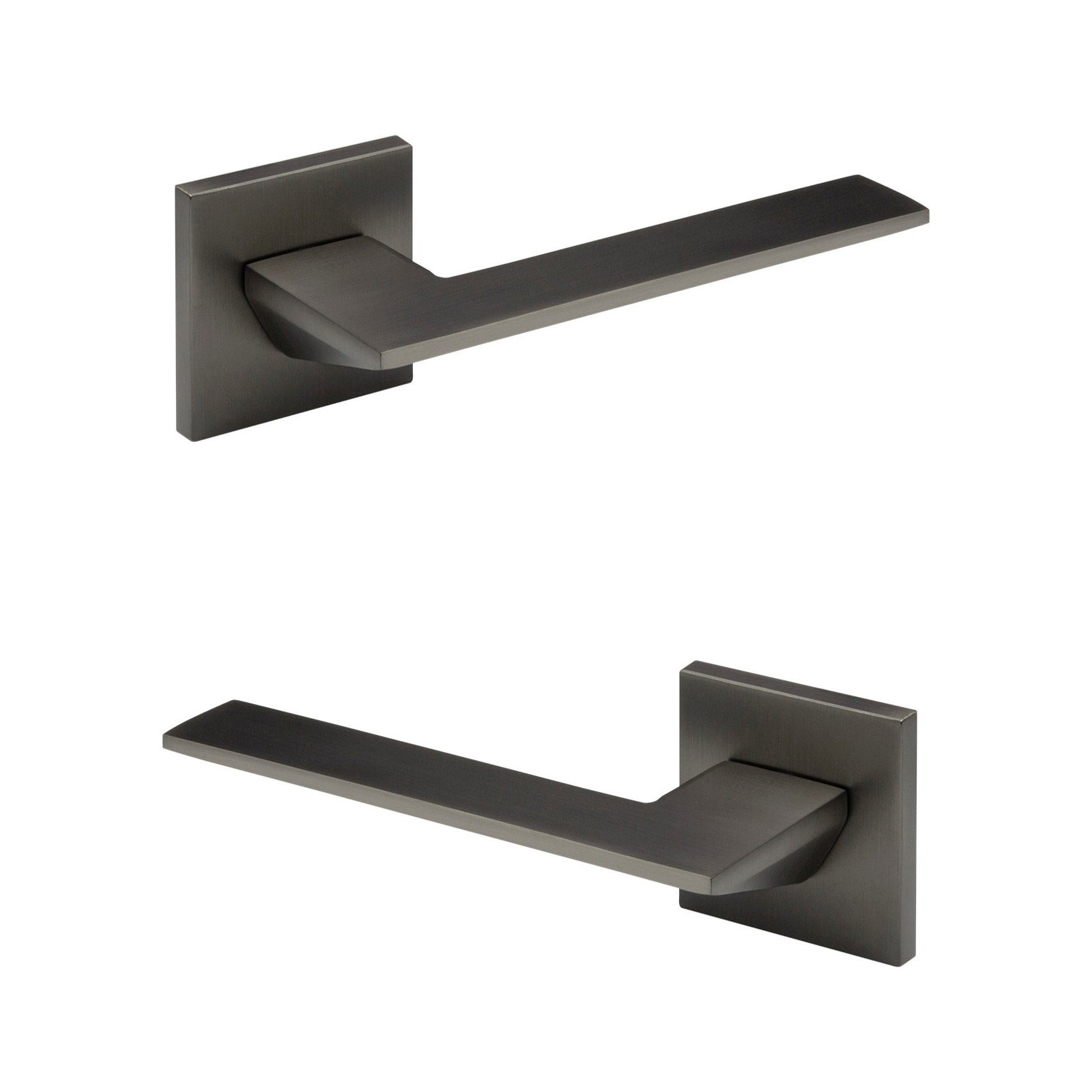 Hexim Drückergarnitur Türklinke Q01.50 graphit matt, Zimmer Türgriffe WC / Bad Aluminium matt in 4 Farben - (Türklinke Q01) Turgriffe Türbeschlag Zimmertür