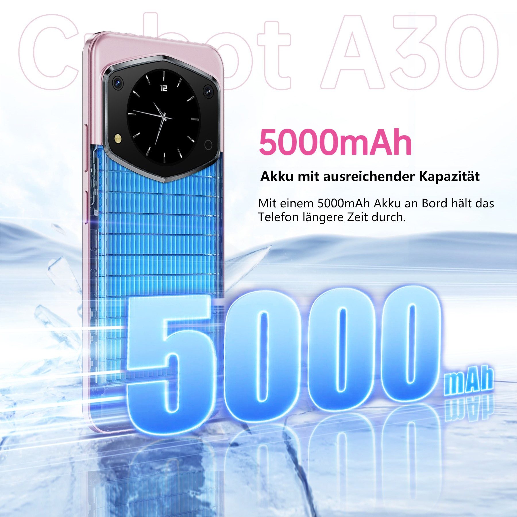Cubot A30 6GB RAM + 128GB ROM, Android 14 Smartphone (17,14 cm/6.74 Zoll, 128 GB Speicherplatz, 48 MP Kamera, 5000mAh, 48MP+16MP, Dual SIM/ OTG/ GPS/ Face ID)