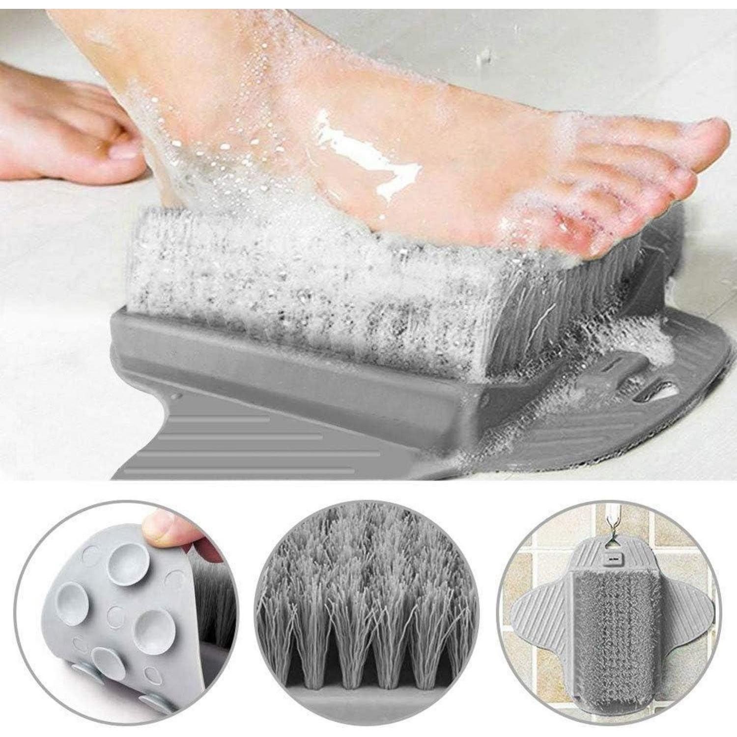 LuxusKollektion Fußmassagegerät Fußscheuerbürste Massagegerät mit Saugnäpfen für Fußpflege