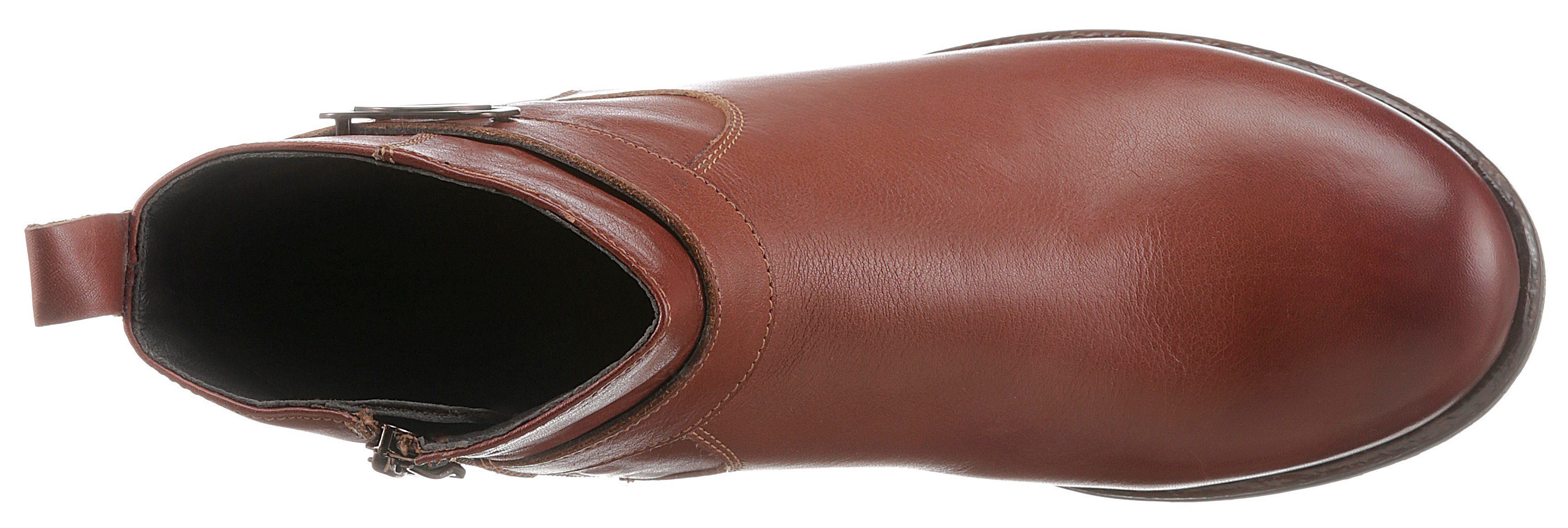 Ara LIVERPOOL Stiefelette mit cognac-used Zierriemchen Logo mit