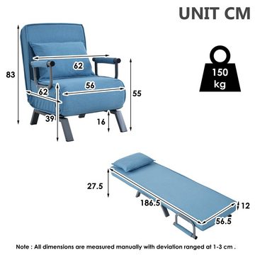 DOTMALL Big-Sofa Umwandelbarer Schlafsofa-Schlafsessel, verstellbare Rückenlehne