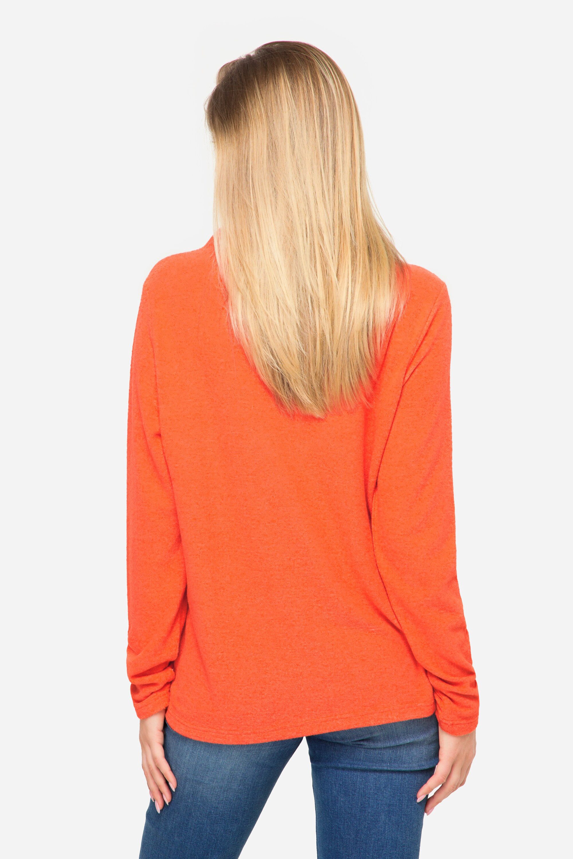 Laurasøn Sweatshirt Sweatshirt Vogel-Print Stehkragen Langarm